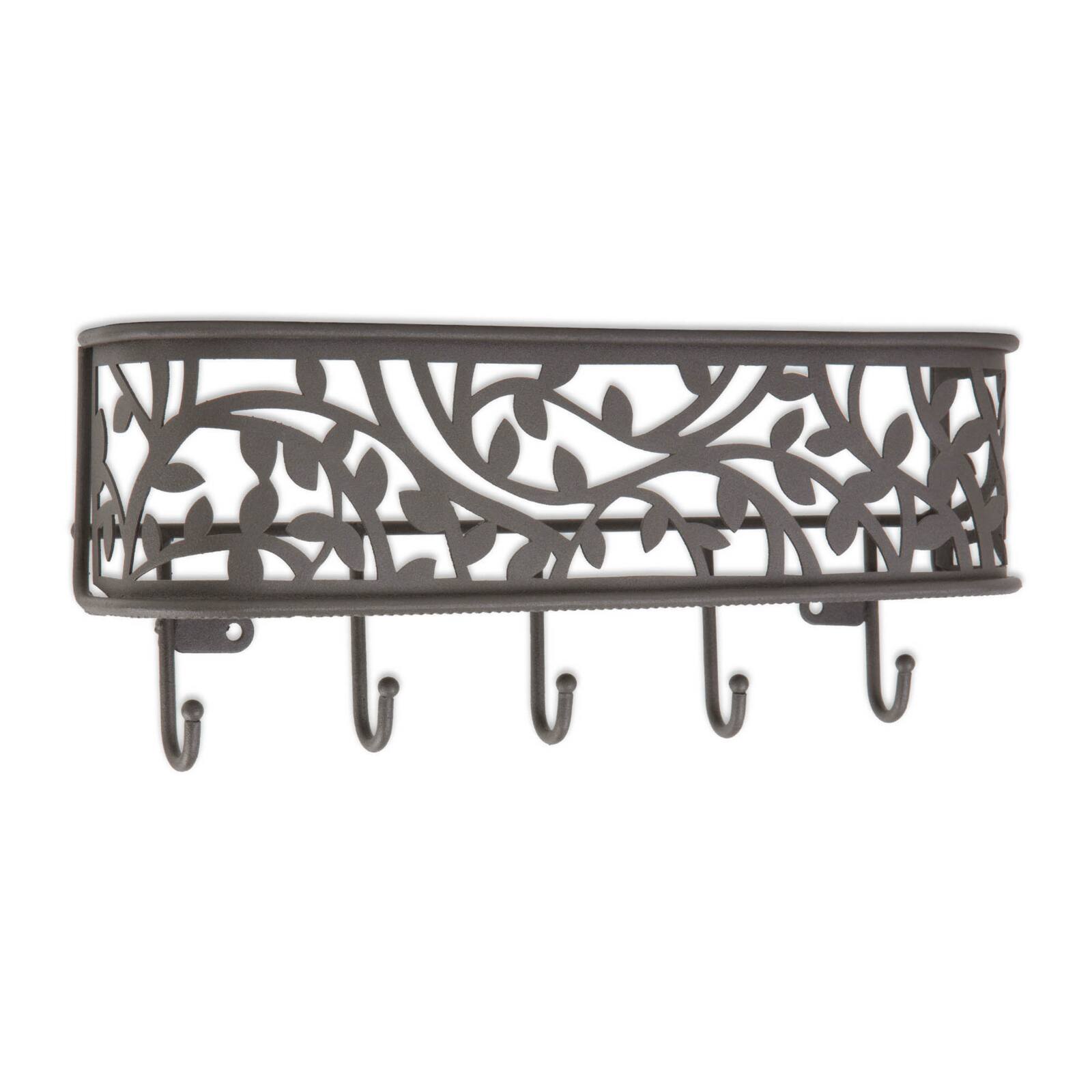 Large Wall Mount Mail & Key Organizer Dark Grey