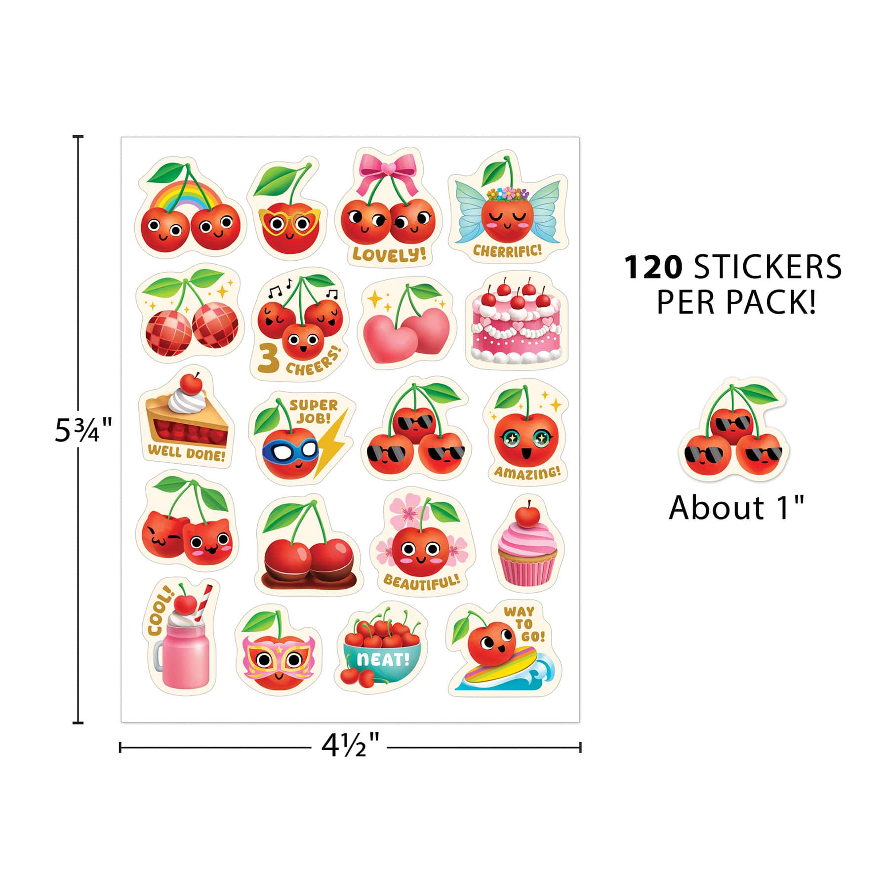 Teacher Created Resources® Cherry Smelly Stickers, 6 Packs of 120