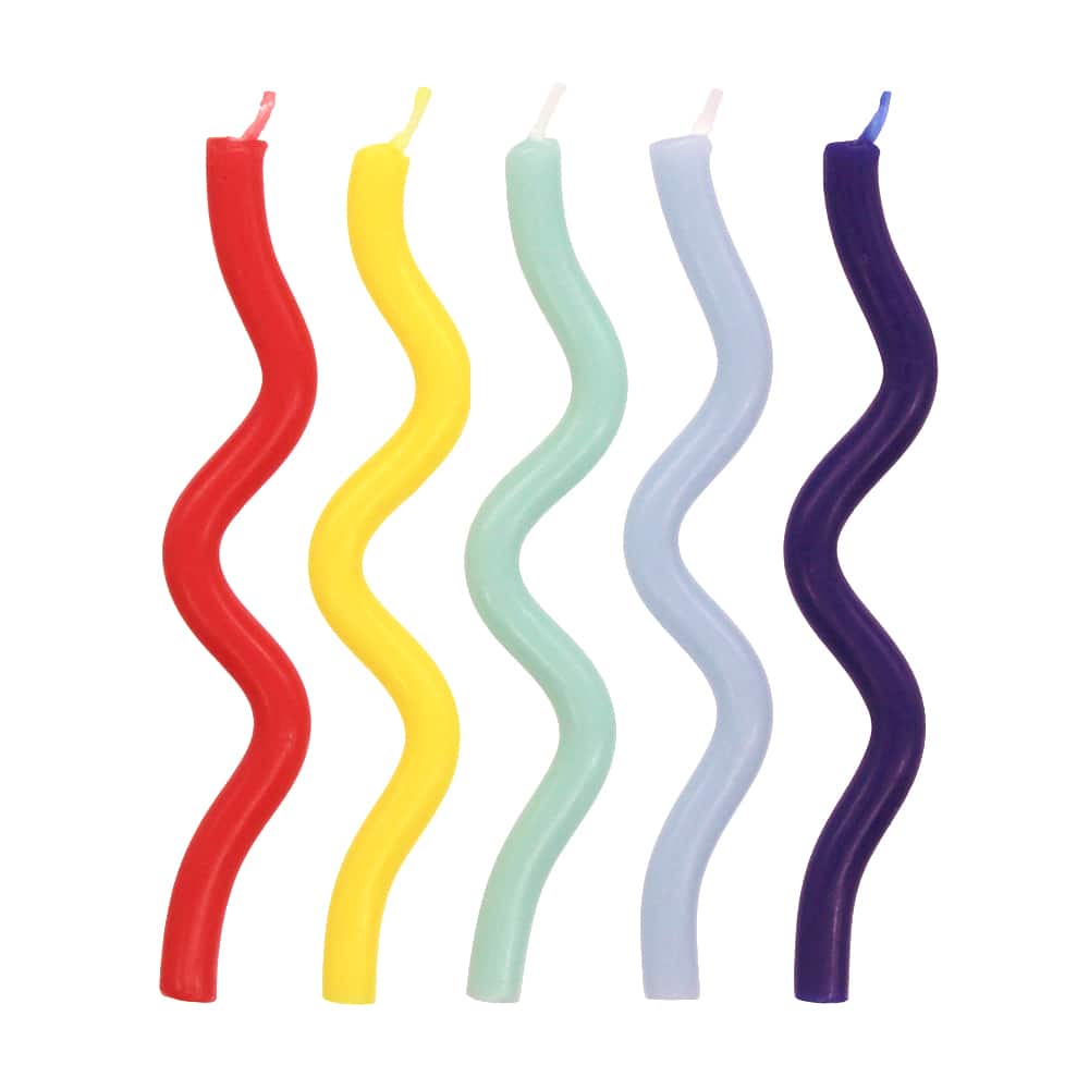 Multicolor Curly Candles