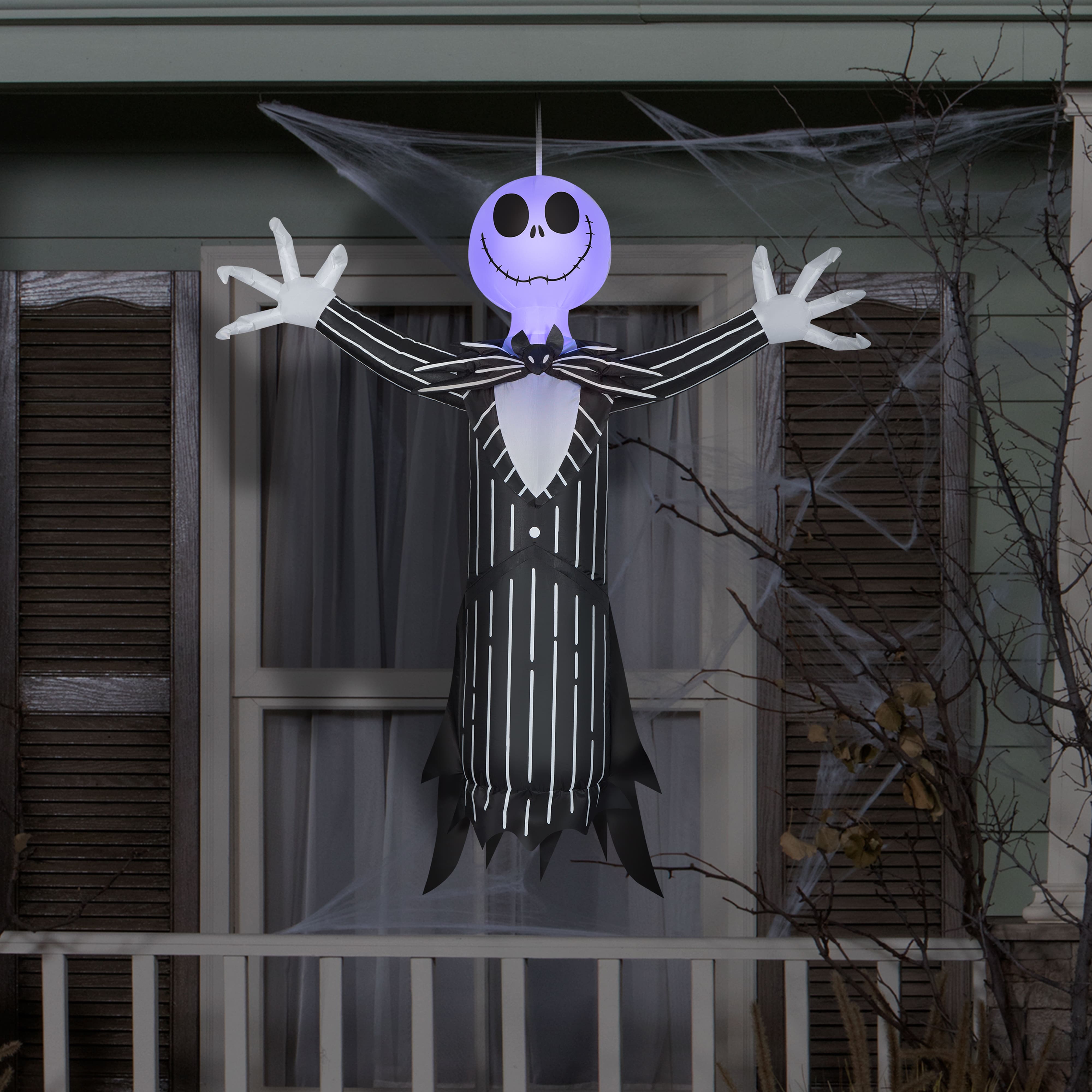 4ft. Airblown® Inflatable Hanging Jack Skellington with Blinking Lights