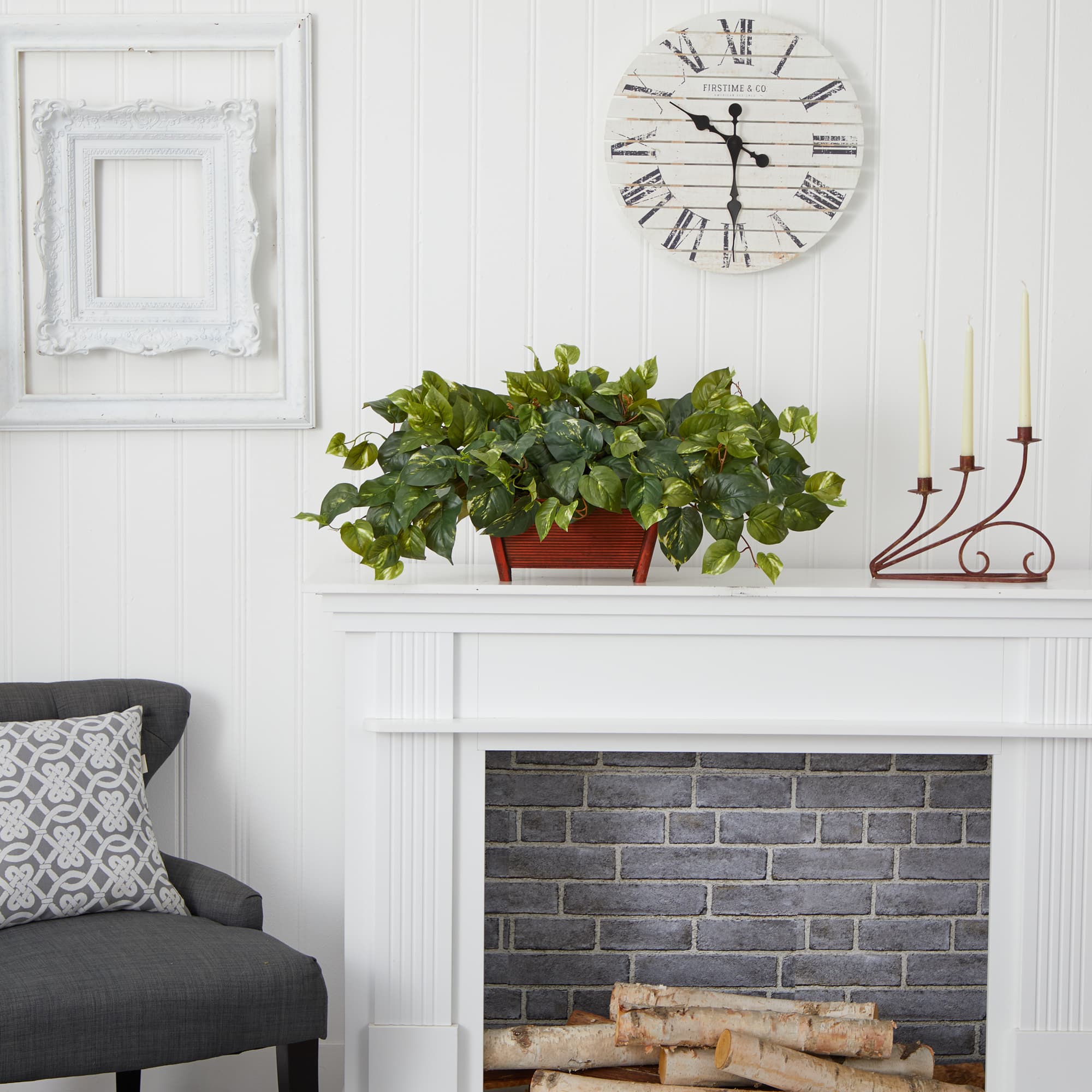 16" Pothos In Rectangle Decorative Planter