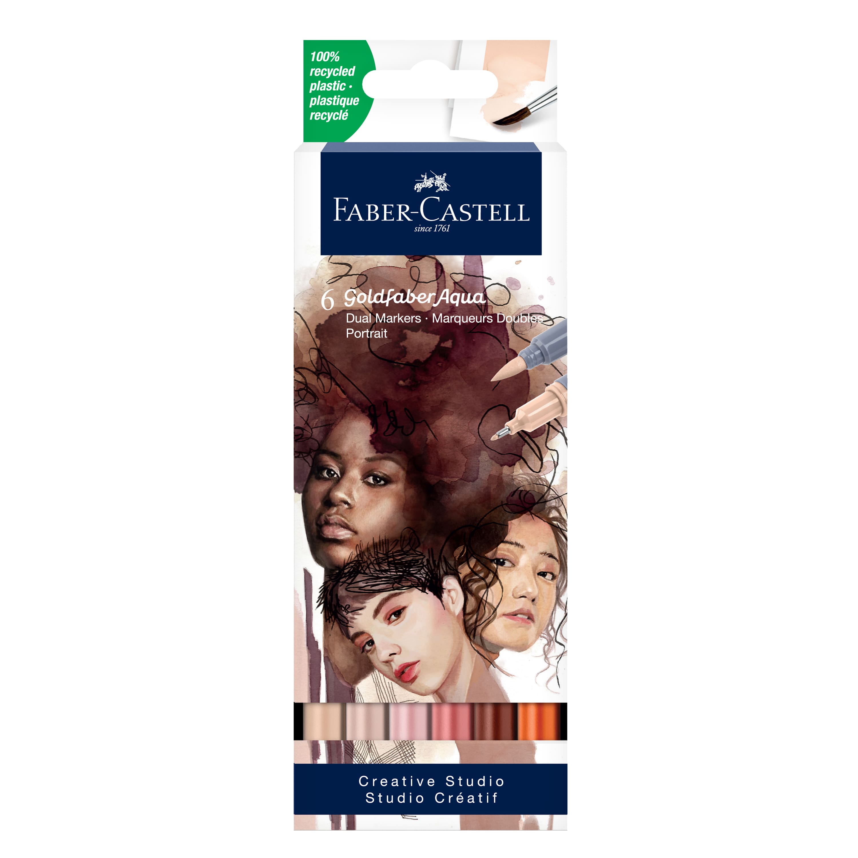 Ensemble de marqueurs Portrait à double pointe Goldfaber Aqua de Faber-Castell