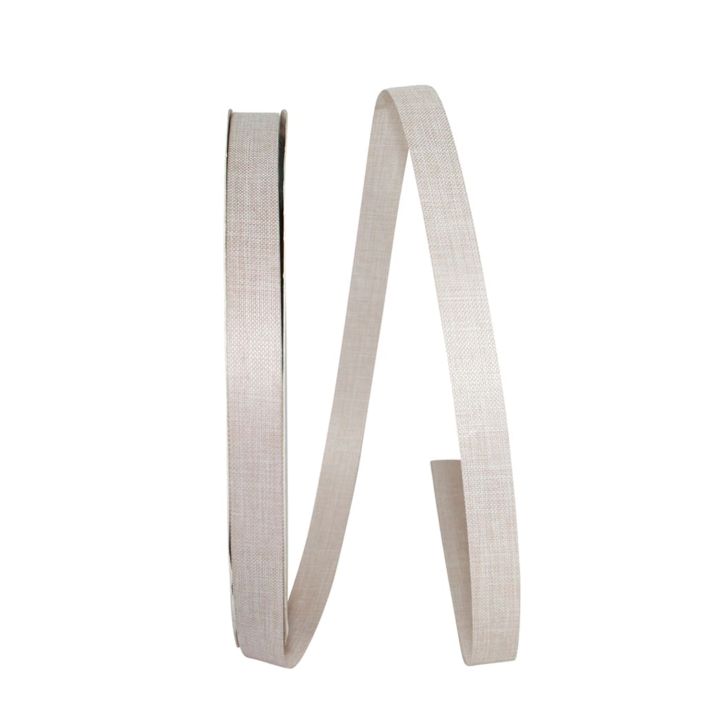 JAM Paper 5/8" x 100yd. Supreme Linen Natural Ribbon