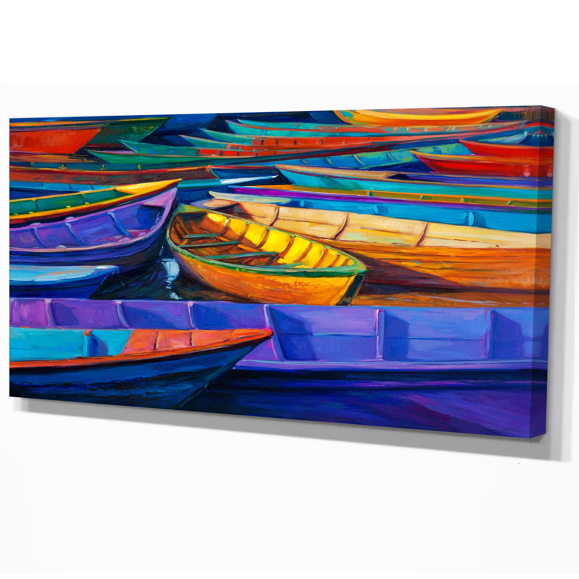 Designart - Boats at sunset