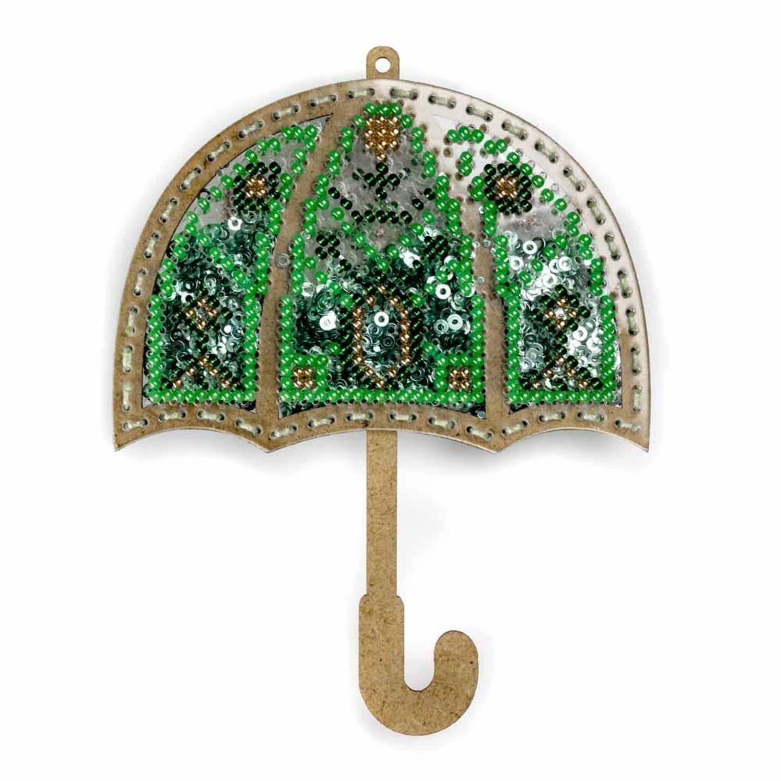 Wonderland Crafts Umbrella Christmas Ornament Bead Embroidery Kit
