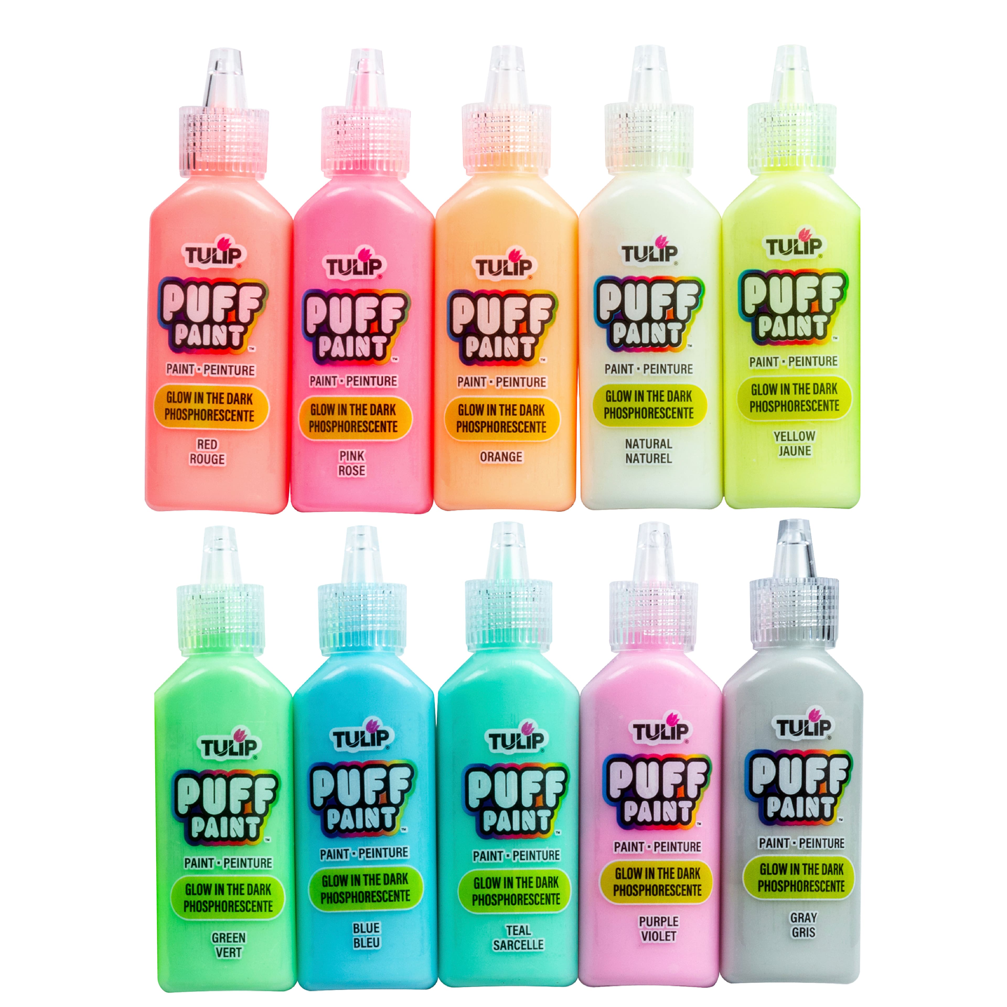 6 Packs: 10 ct. (60 total) Tulip® Glow-in-the-Dark Puff Paints