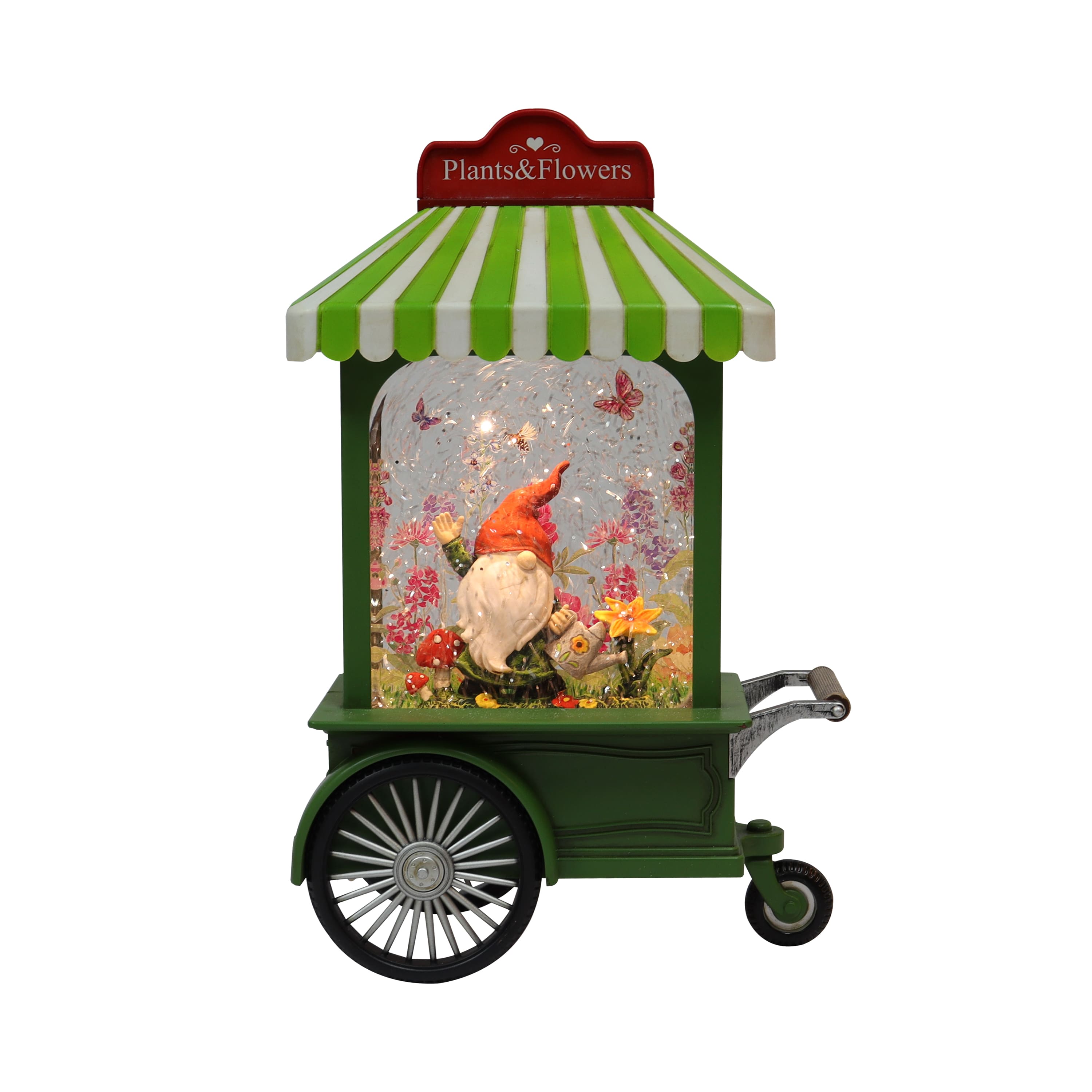 Moments in Time 10.8" Acrylic Cart Gnome Décor