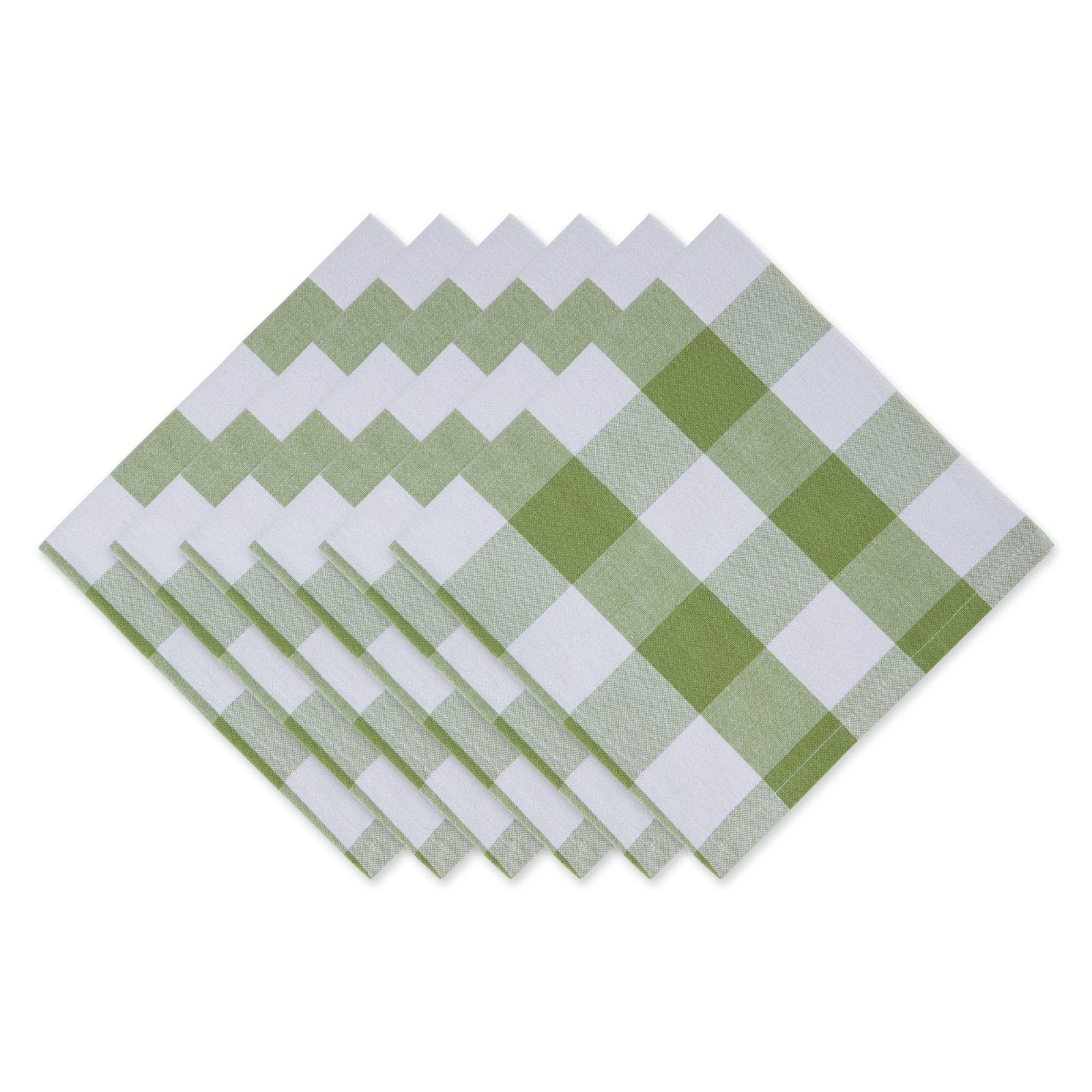 DII® Buffalo Check Oversized Napkin, 6ct. in Green/White | 20" x 20" | Michaels®