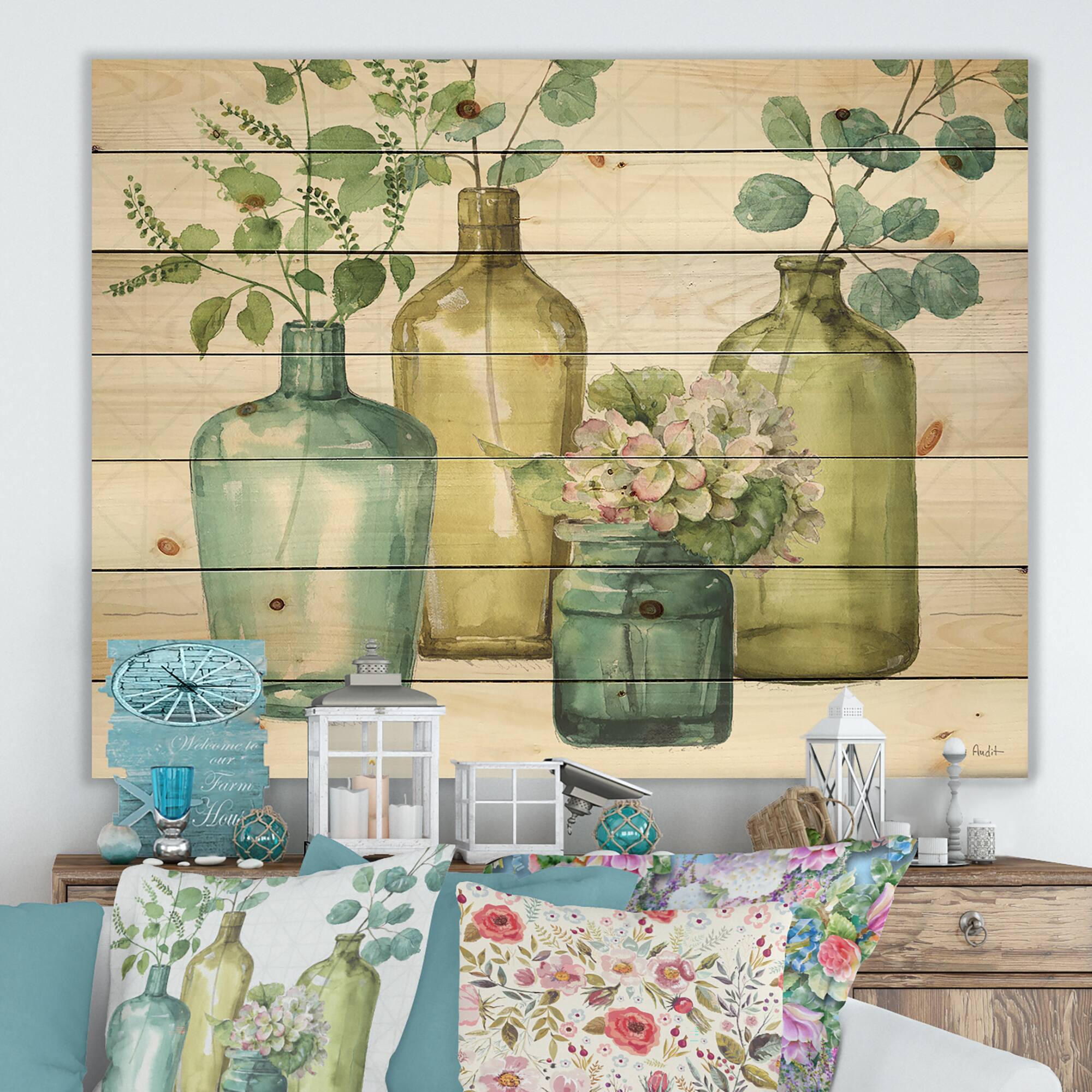 Designart - Mixed Botanical Green Leaves VIII