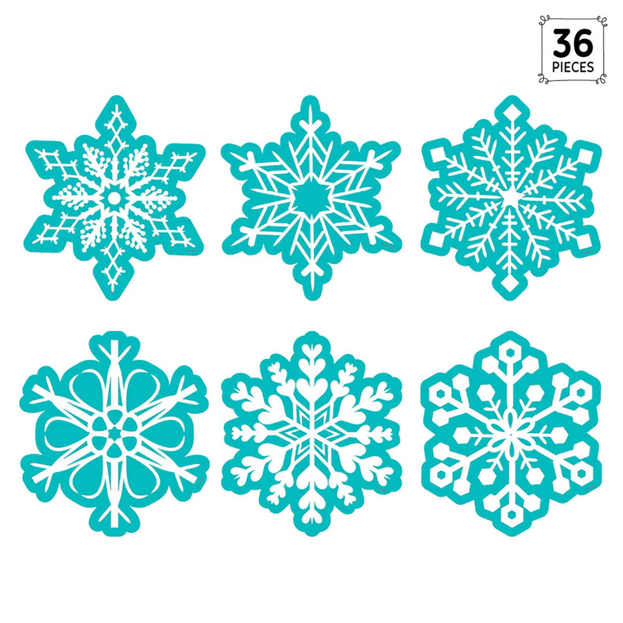 Creative Teaching Press®  6" Snowflakes Designer Cut-Outs, 3 Packs of 36