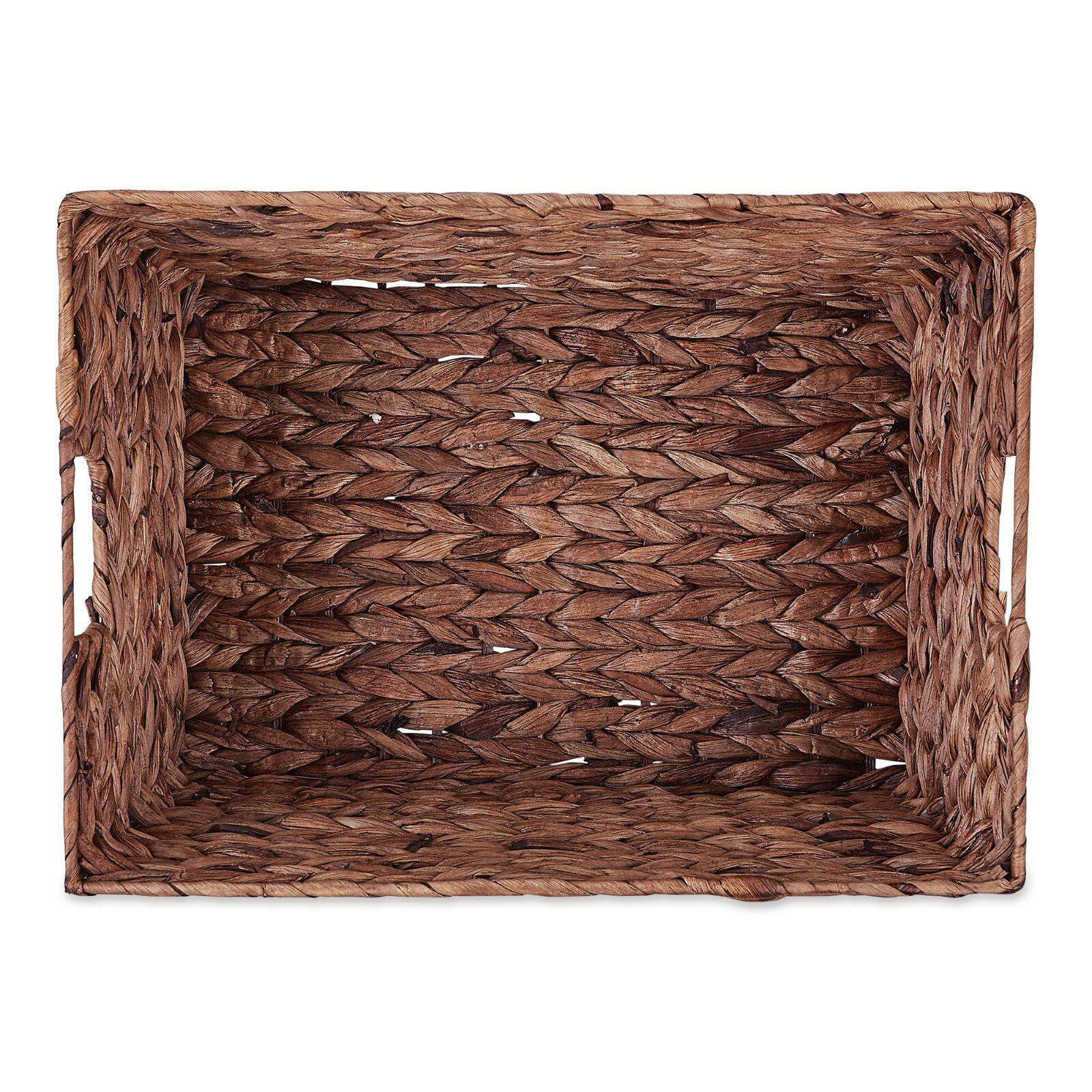 DII® Dark Brown Water Hyacinth Basket Set