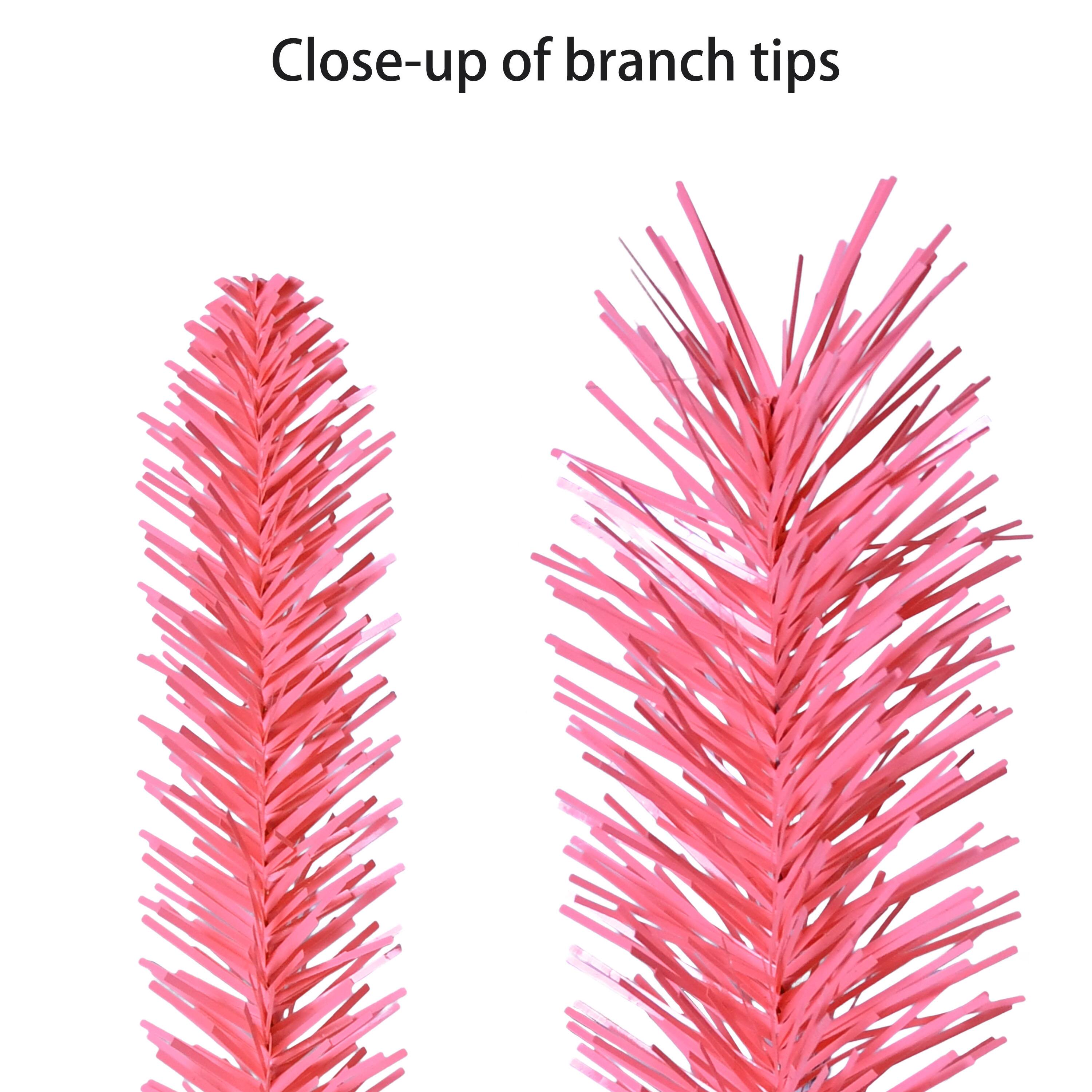 9ft. Pink Artificial Round Valley Pine Garland