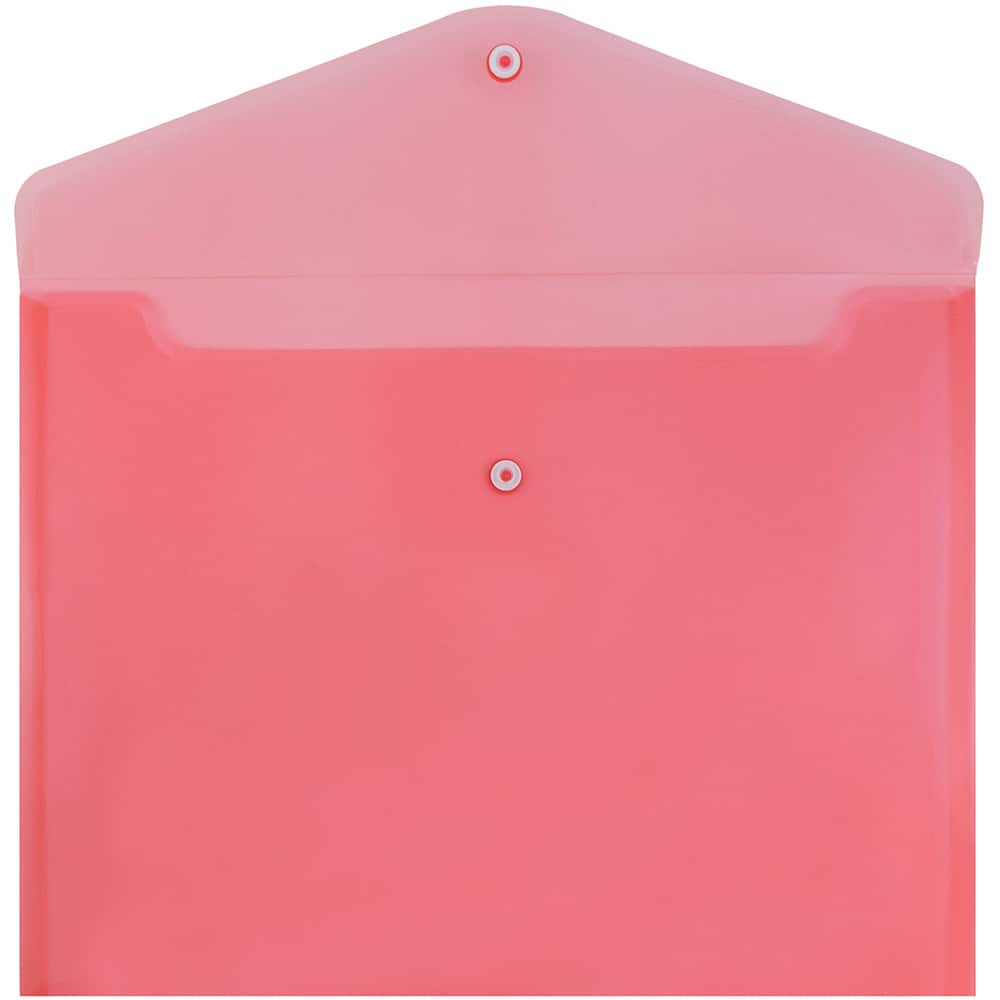 JAM Paper 9.75" x 13" Plastic Snap Closure Envelopes, 12ct.