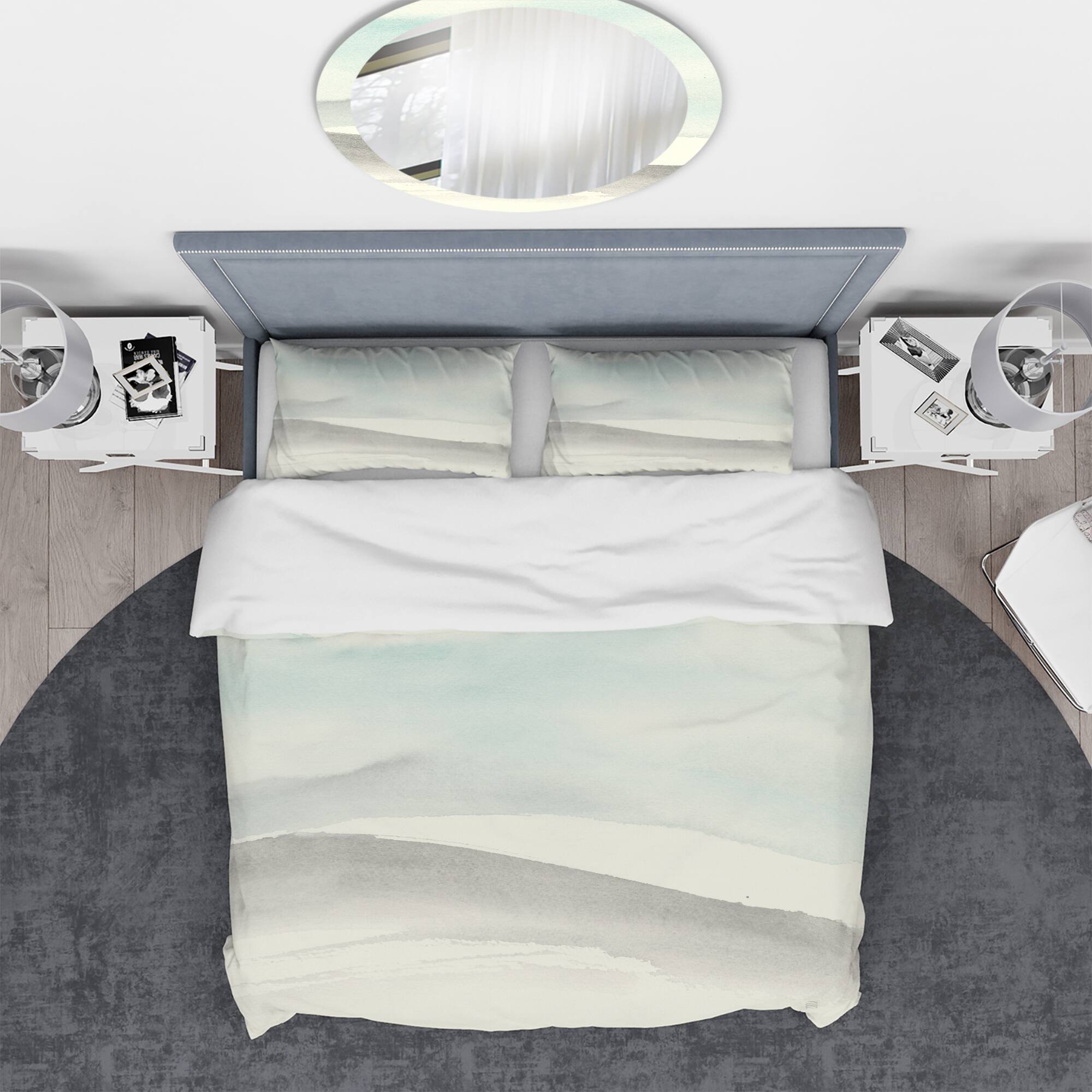 Designart 'minimal geometric Zen I' Geometric Bedding Set