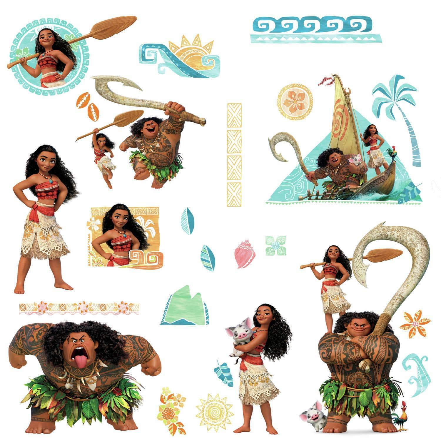 RoomMates Disney Princess Moana Peel & Stick Wall Decals