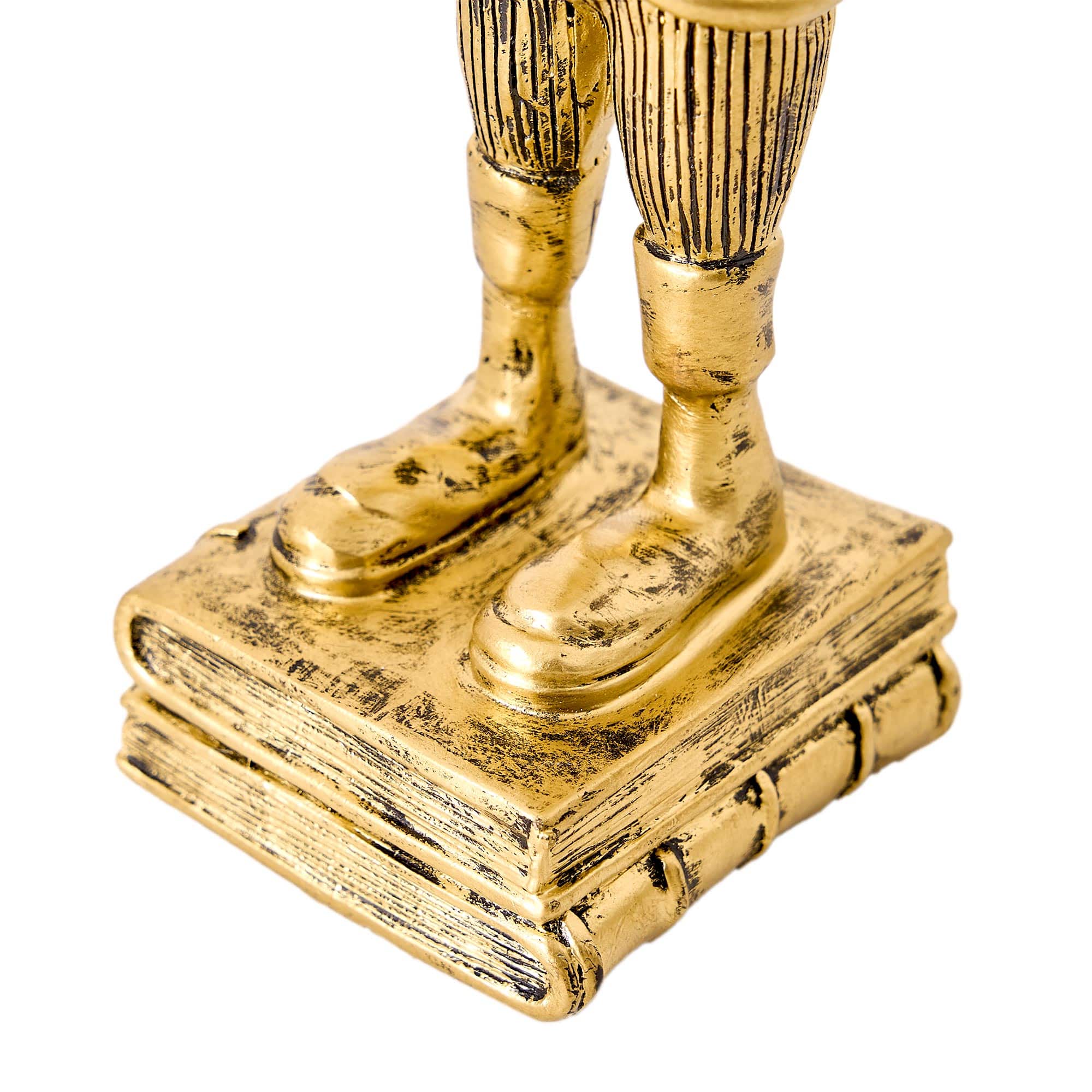 American Art Decor The Fox and Rabbit Gold Resin Tabletop Bar Decor - 8" x 2.25" x 2.25", 8.75" x 2" x 2.25"