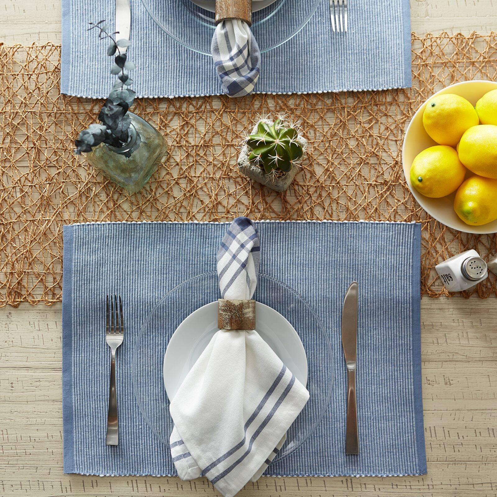 DII® 2-Tone Ribbed Placemats