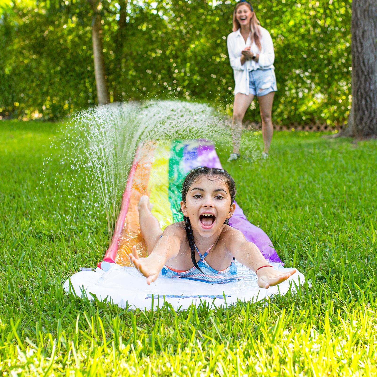 PoolCandy 14ft. Rainbow Water Slide