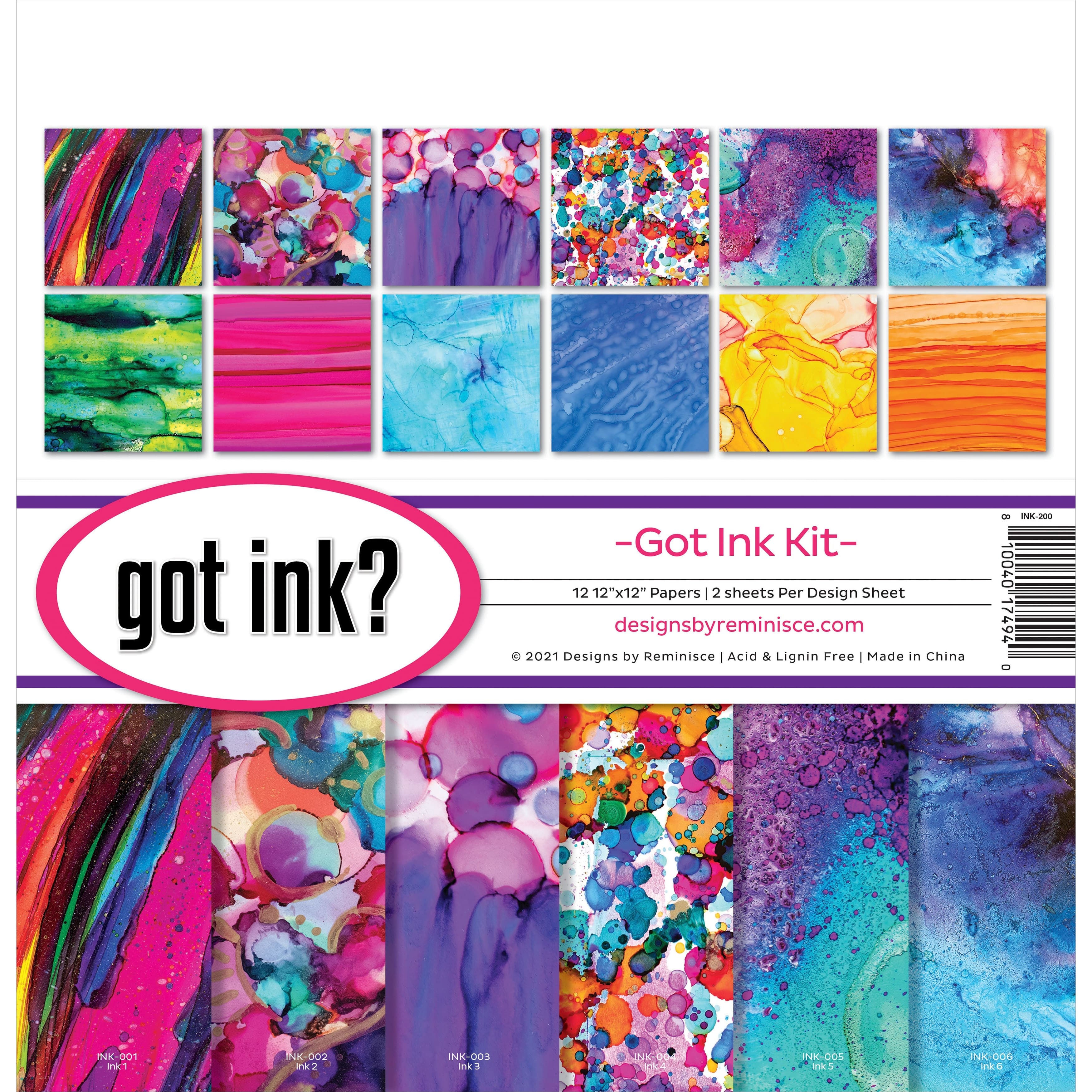 Reminisce Got Ink? Collection Kit, 12" x 12"
