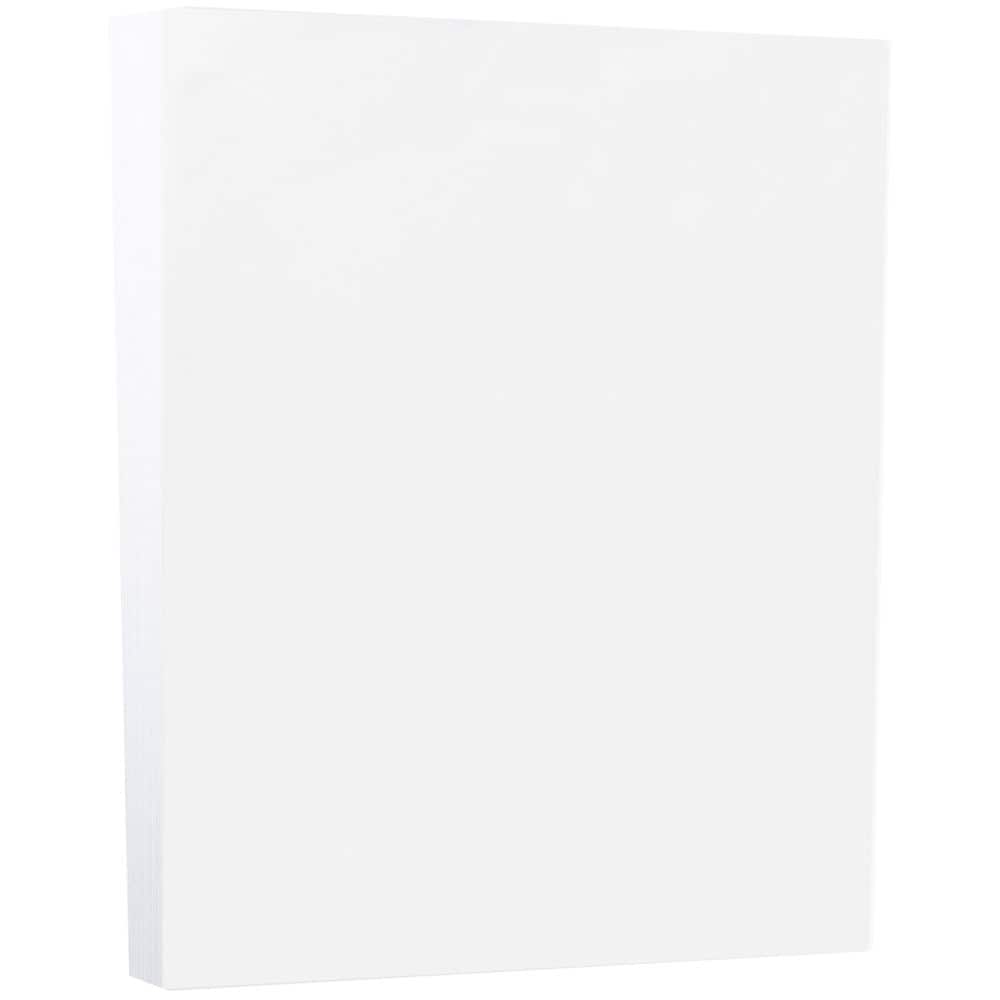 JAM Paper White 8.5" x 11" Bristol Vellum Cardstock, 100 Sheets