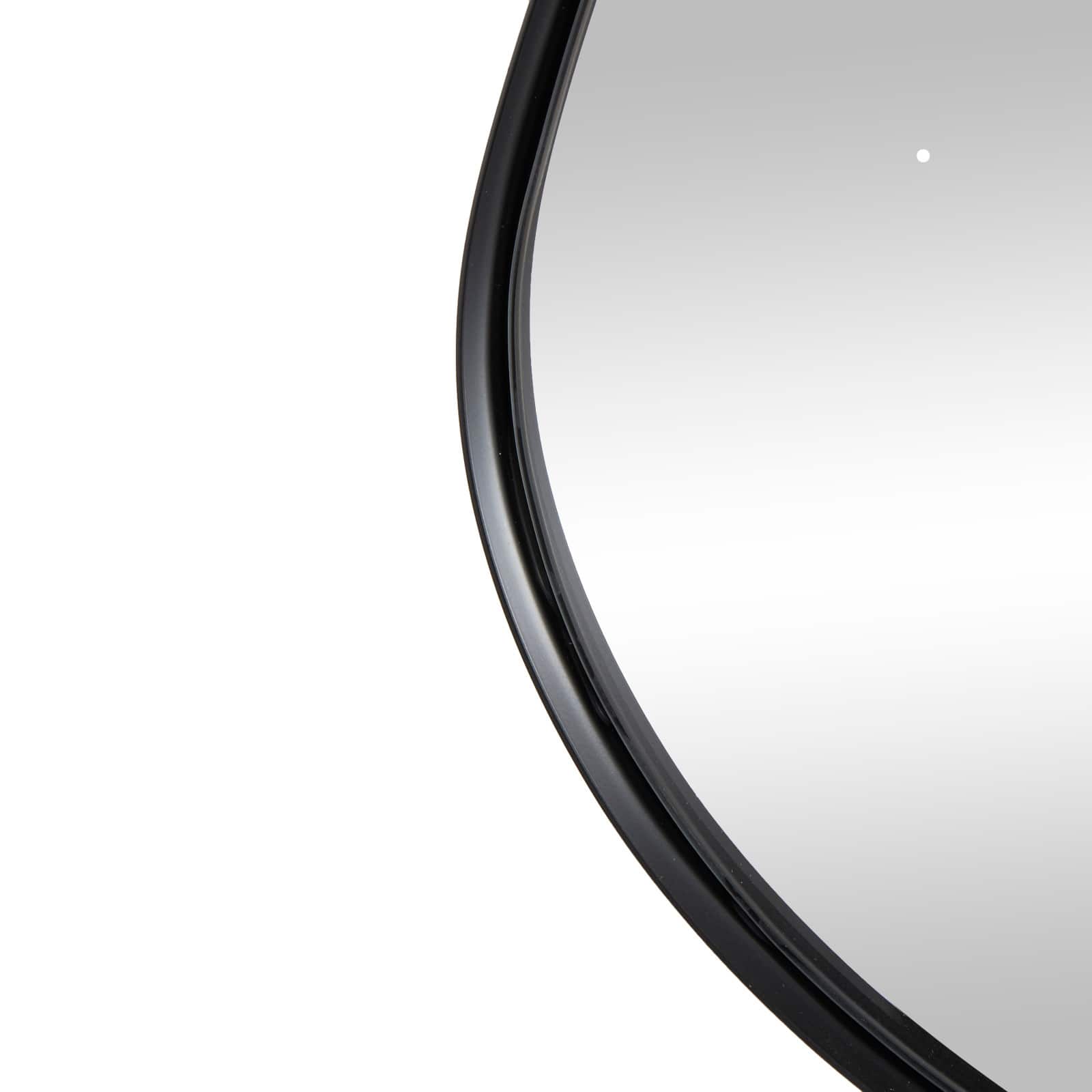 CosmoLiving by Cosmopolitan 23" x 22" Black Metal Abstract Wavy Wall Mirror