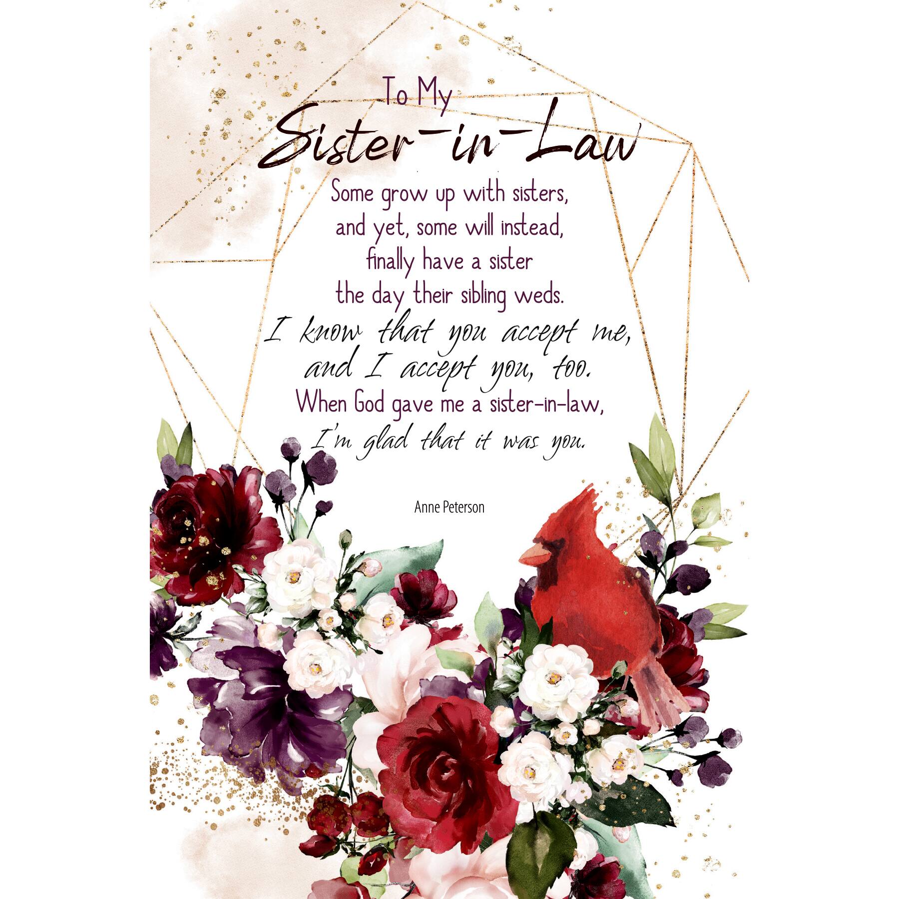 Sister-In-Law Inspirational Wood Plaque