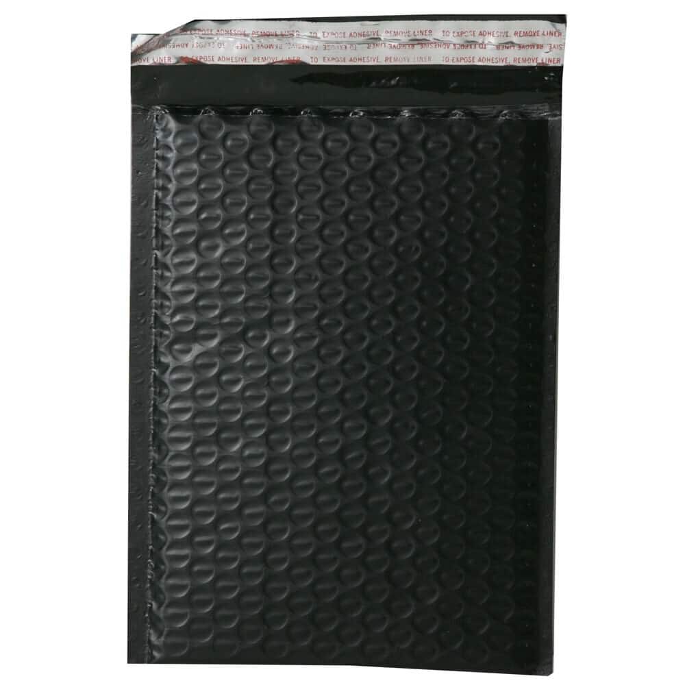 JAM Paper 6.5" x 9.5" Black Matte Bubble Padded Mailer Envelopes, 12ct.
