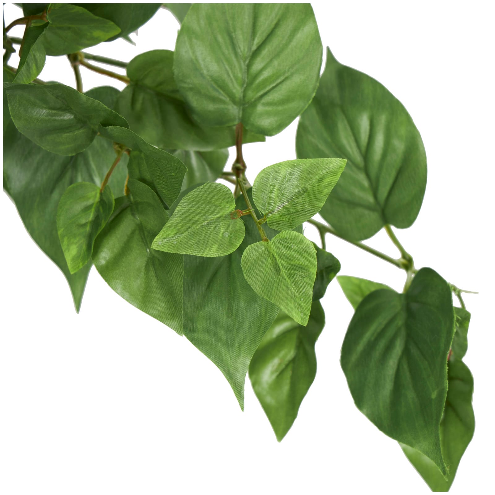 16" Green Pothos Artificial Plant with Black Plastic Pot