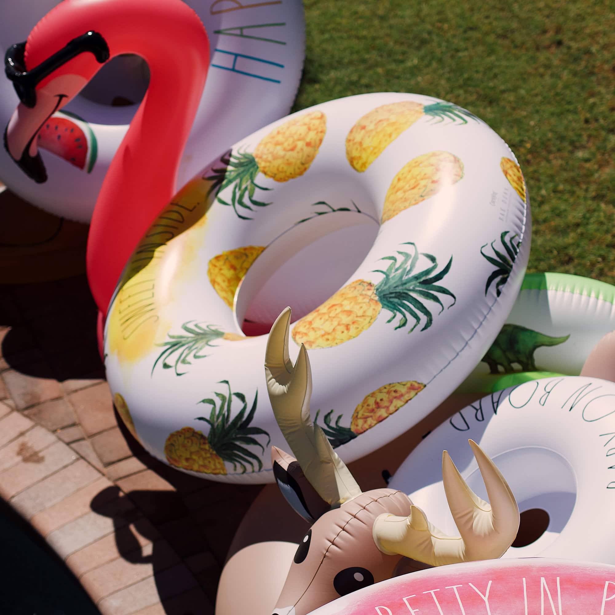 Rae Dunn 4ft. Sweet On The Inside Pineapple Pattern Ring Float