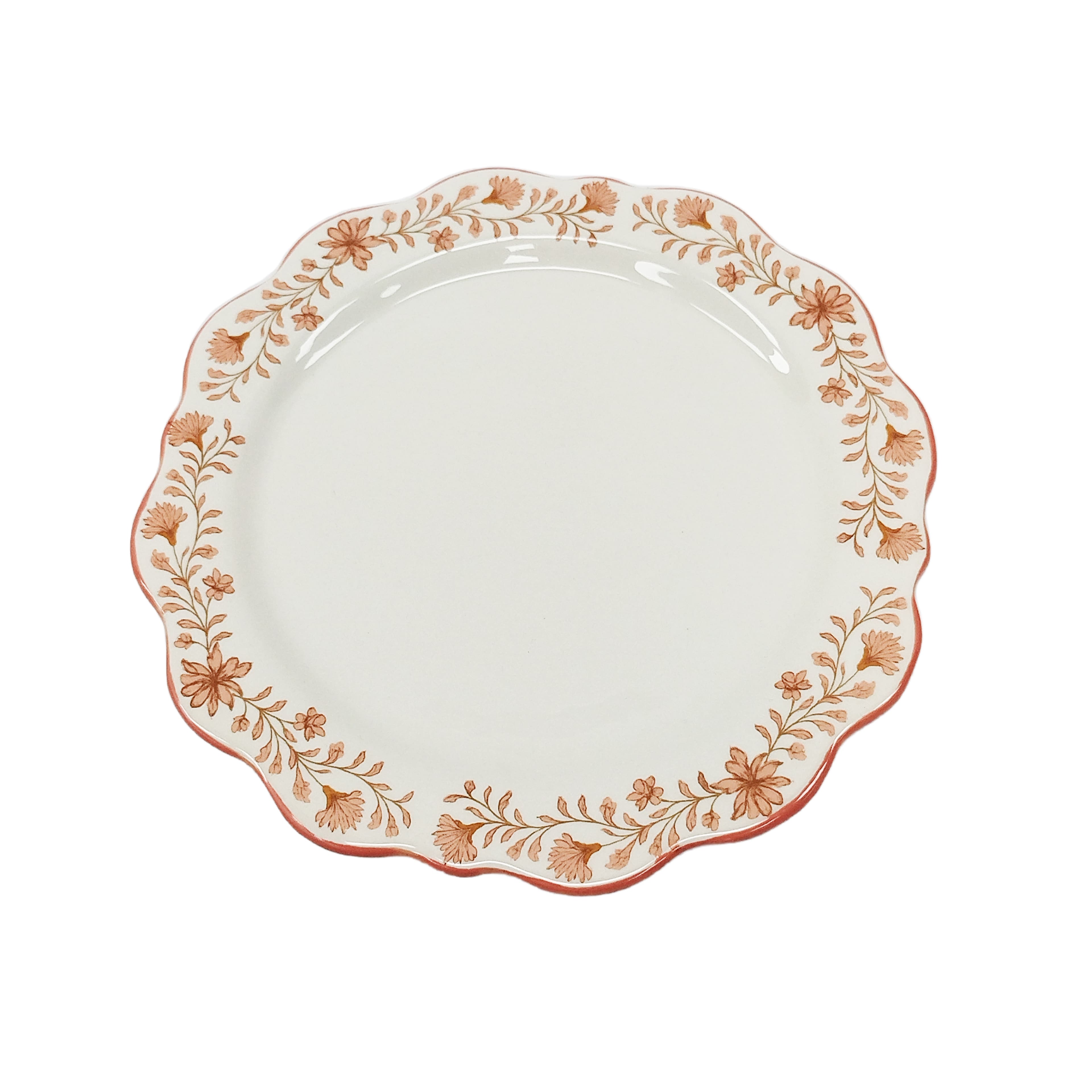 10.5" Flower Ceramic Plates, 4ct. by Celebrate It™