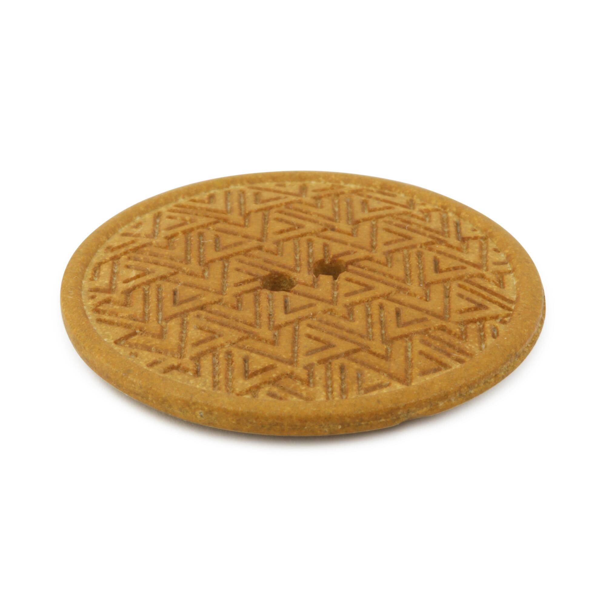 Dritz® 28mm Recycled Hemp Geometric Round Button