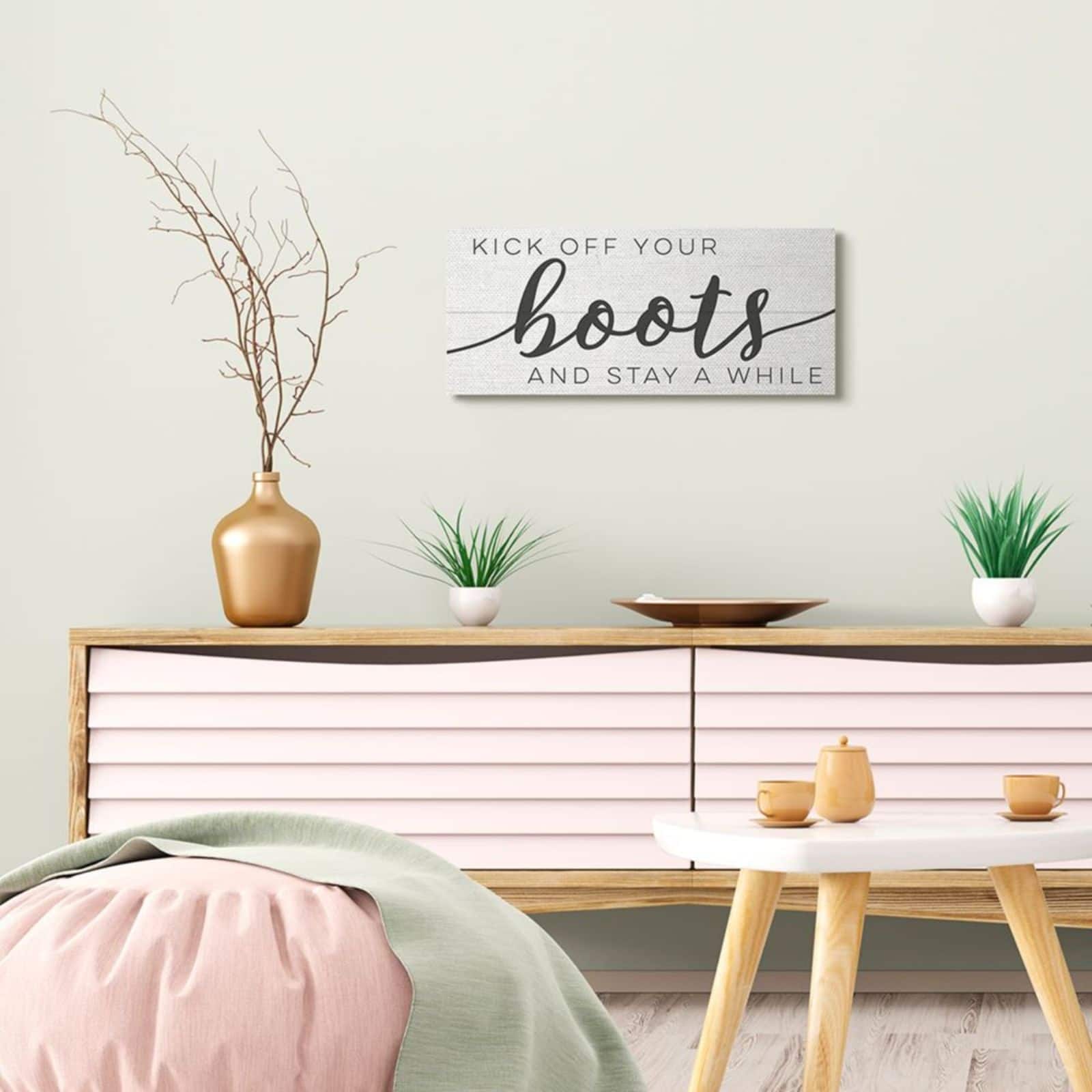 Stupell Industries Kick Off Your Boots Wall Sign