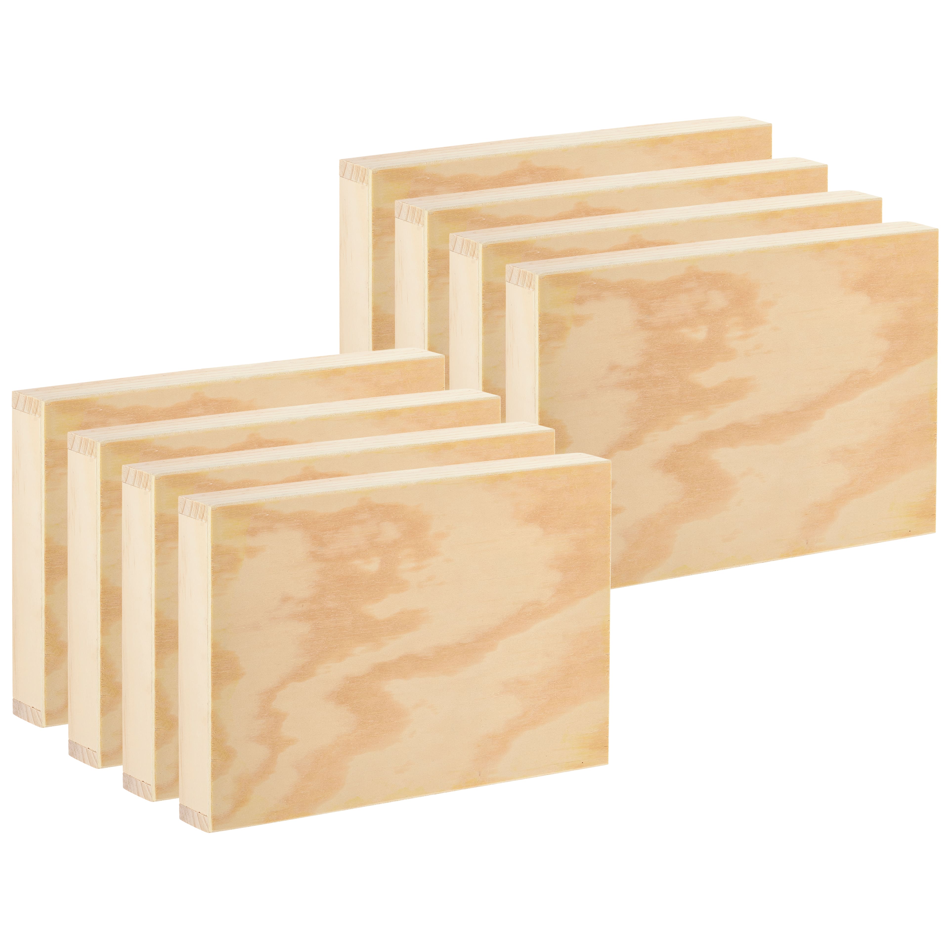 8 Pack: 12" x 8" Wood Rectangular Plaque by Make Market®