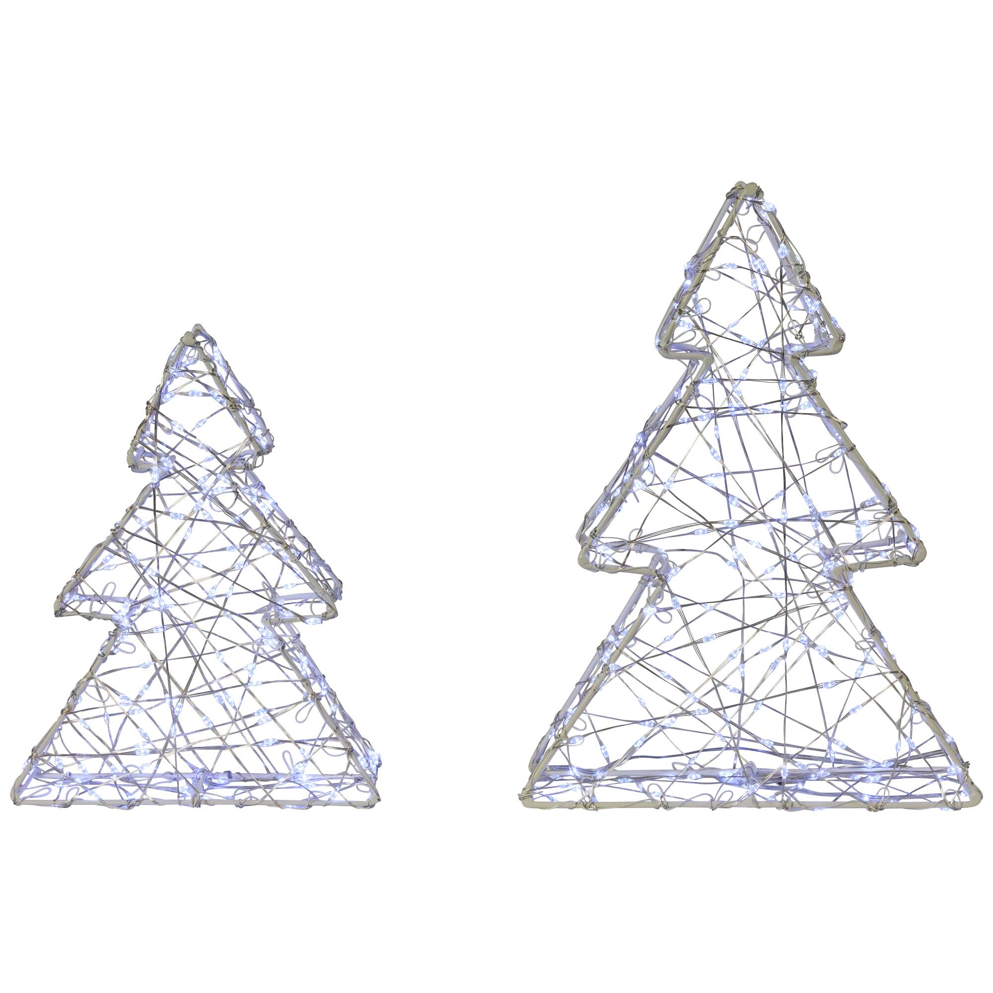 LED Lighted Wire Christmas Tree Decorations Set