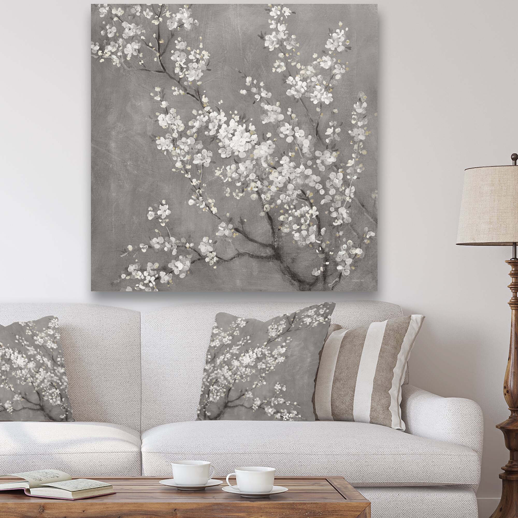Designart - White Cherry Blossoms II