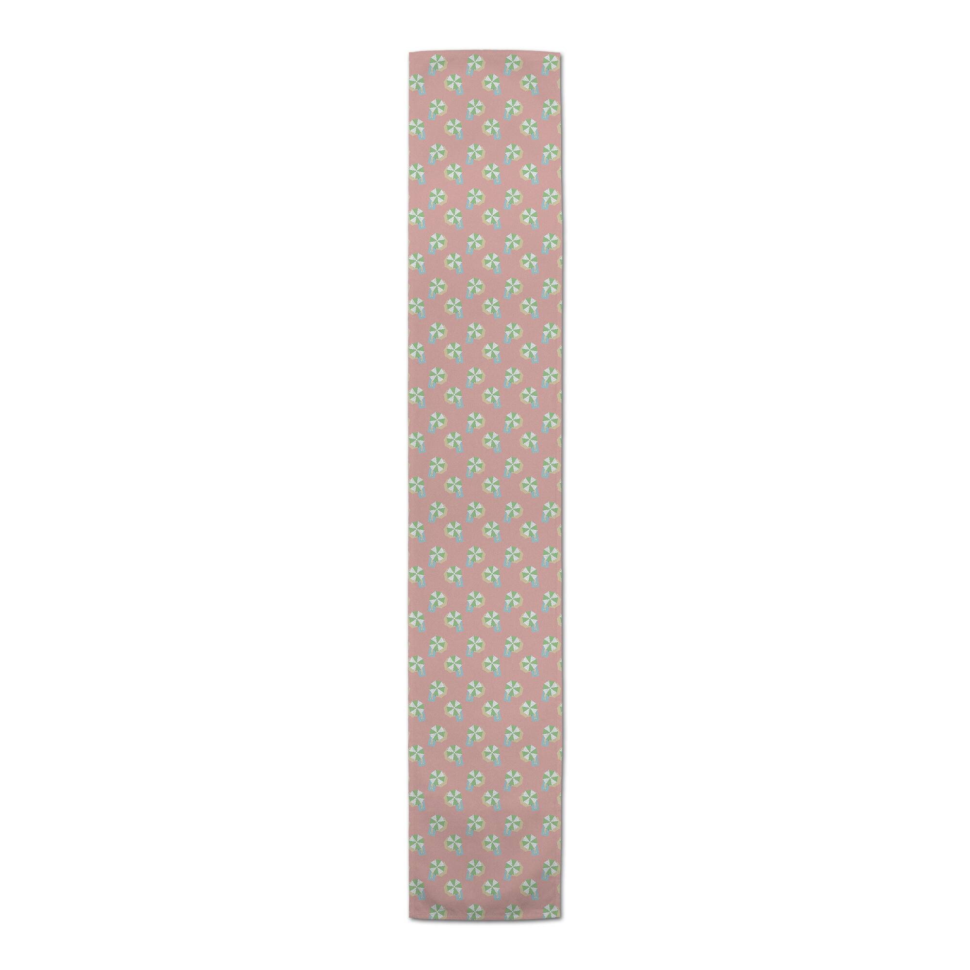 90" Umbrella Pattern Cotton Twill Runner