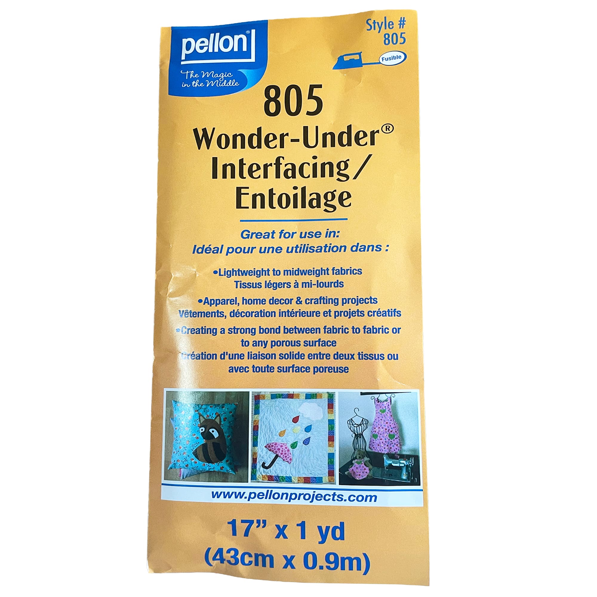 Pellon® 805 17" x 1yd. White Wonder-Under® Paper-Backed Fusible Web