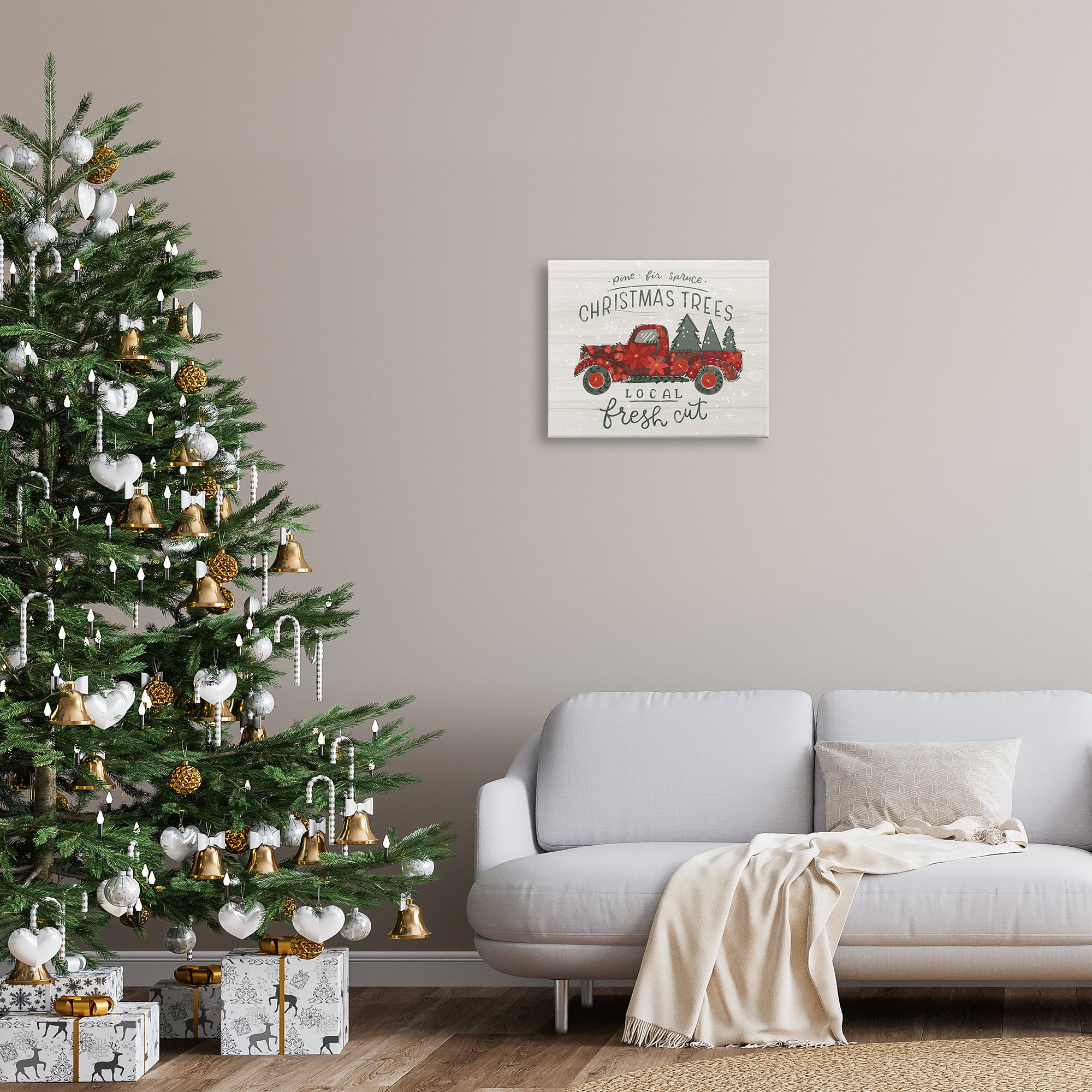 Stupell Industries Local Fresh Cut Christmas Trees Canvas Wall Art