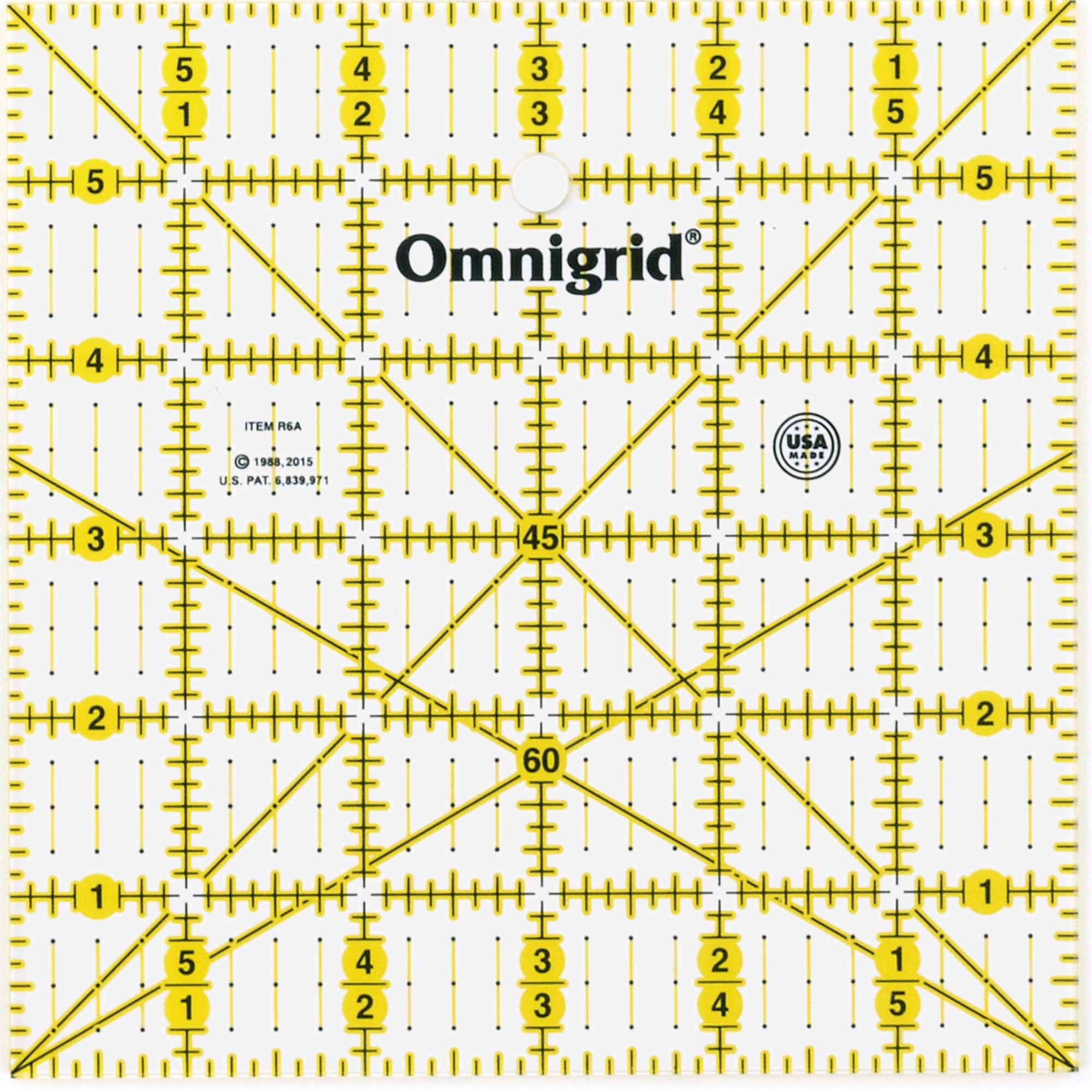 Omnigrid® 6" x 6" Square Quilting & Sewing Ruler