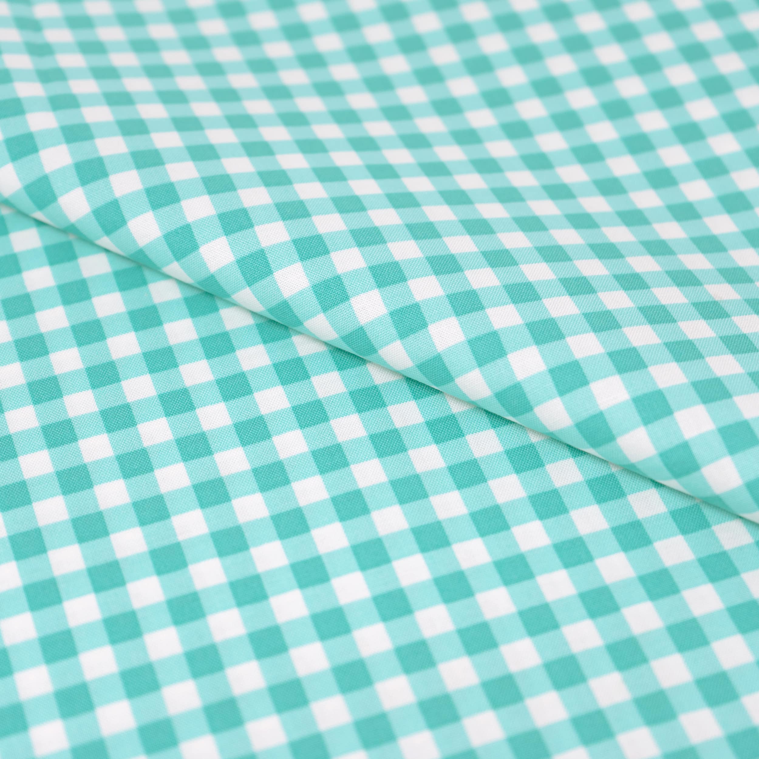 SINGER Blue Gingham Check Cotton Fabric