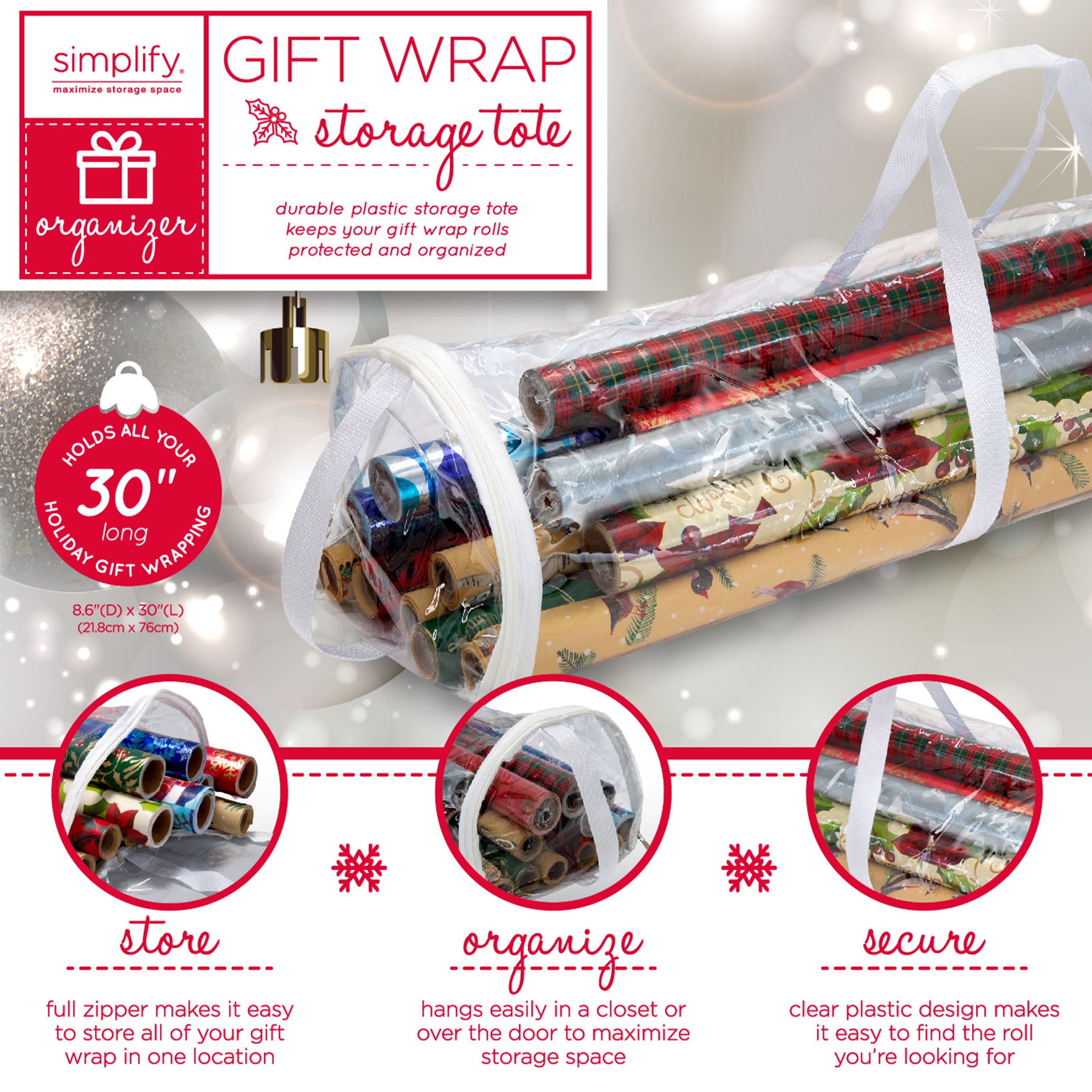 Simplify Clear Gift Wrap Storage Bag