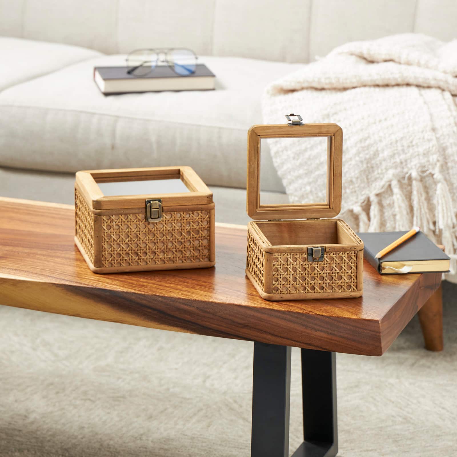 Brown Wooden Box Set