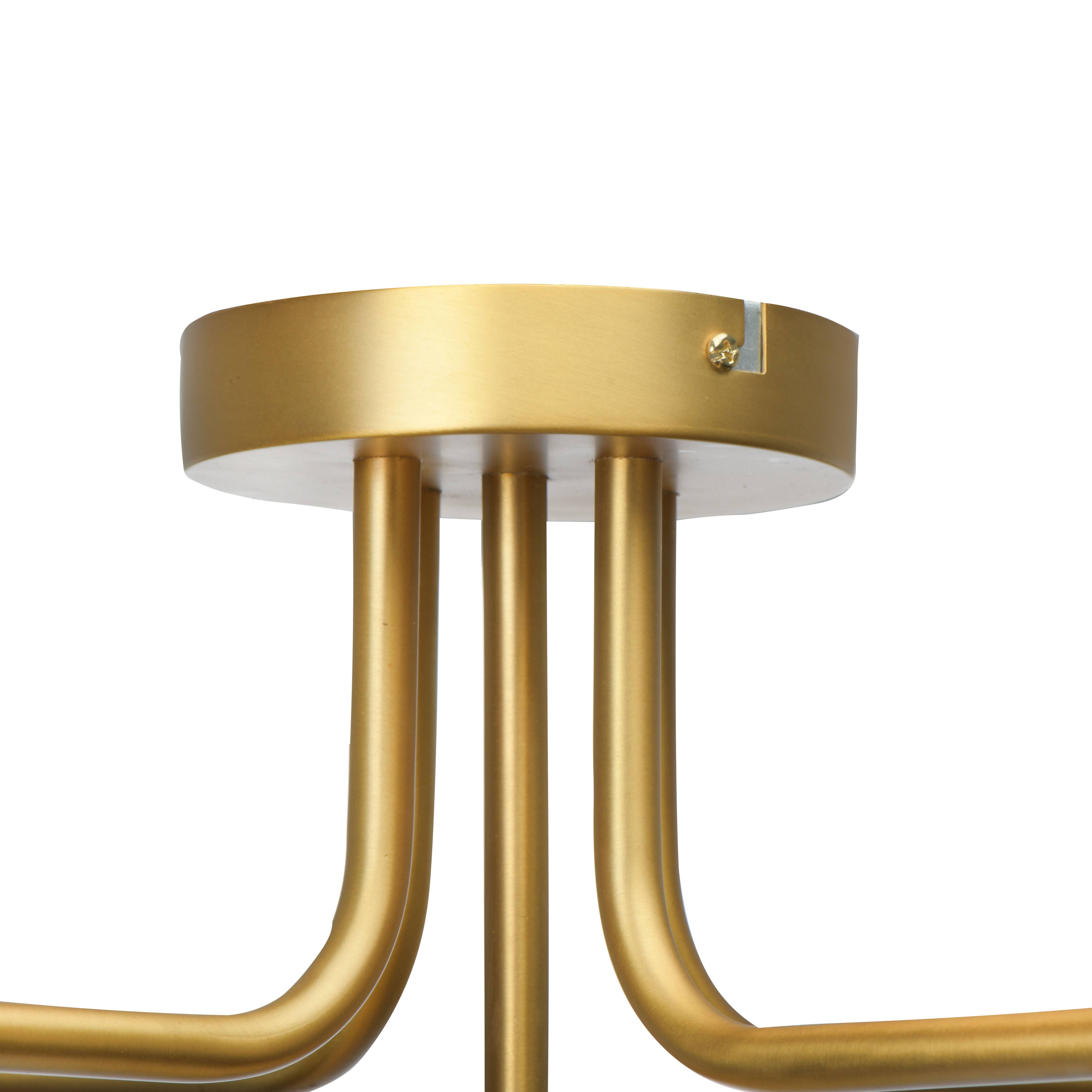 Hello Honey® 27.5" Sputnik Semi-Flush Mount Opal Glass Ceiling Light