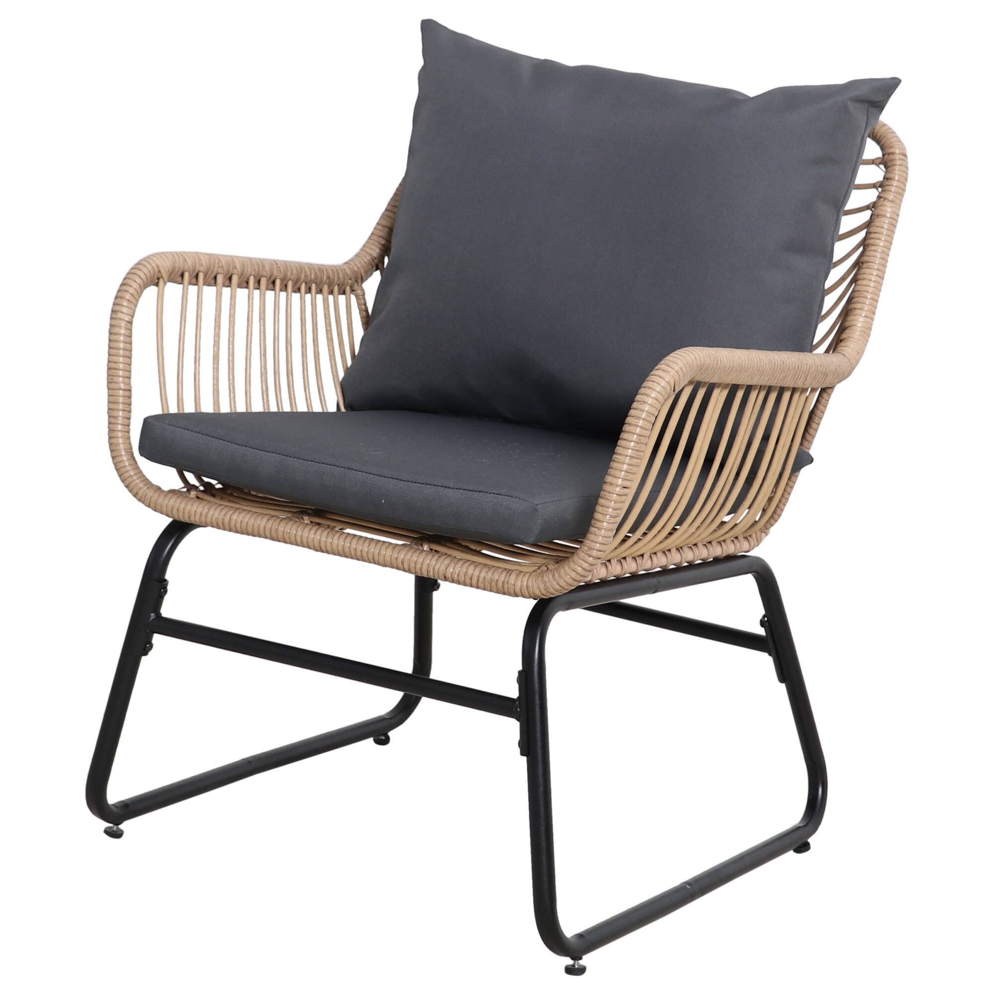 Santa Cruz Rattan Outdoor Patio Chat Set with Cushions