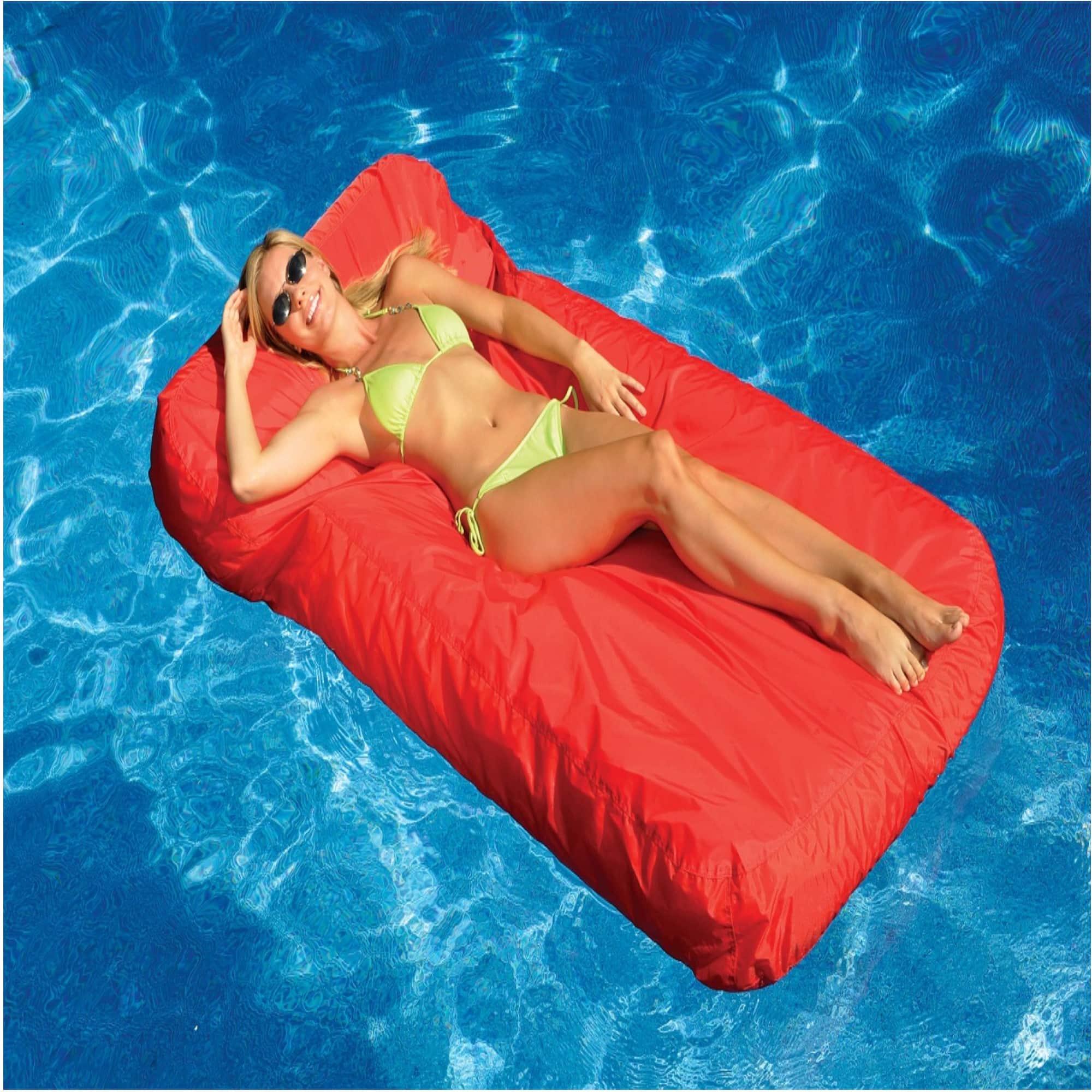 Swimline SunSoft 6ft. Red Inflatable Pool Mattress Float