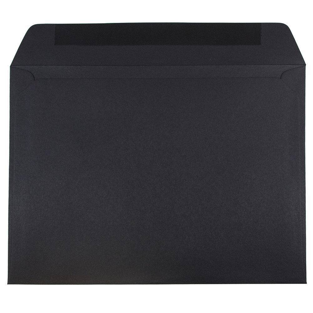 JAM Paper 9.5" x 12.62" Black Booklet Envelopes