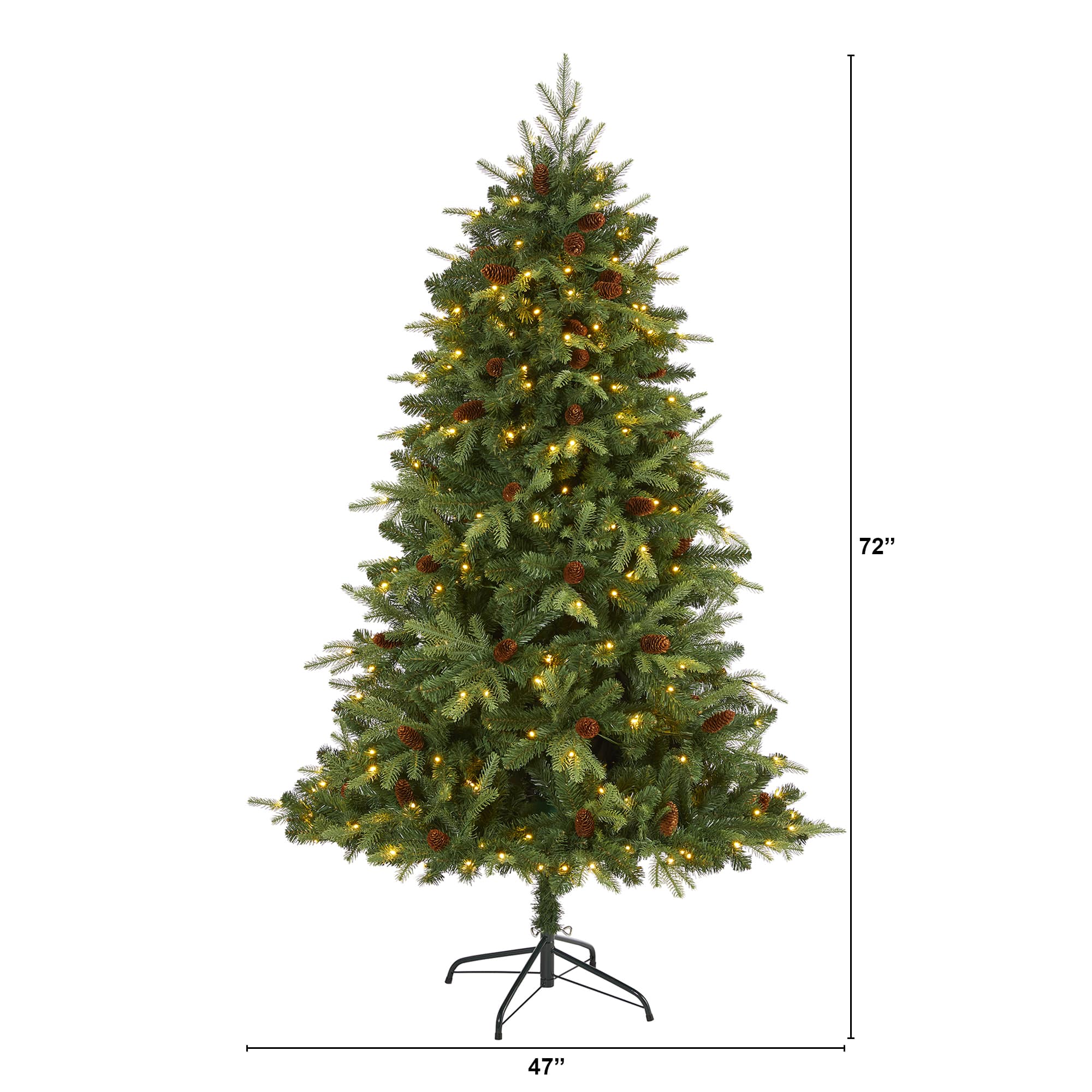 6ft. Pre-Lit Wellington Spruce Artificial Christmas Tree, Clear LED Lights