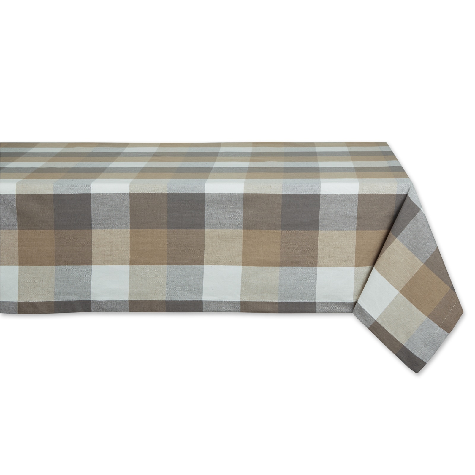 DII® 84" Tri Color Check Tablecloth