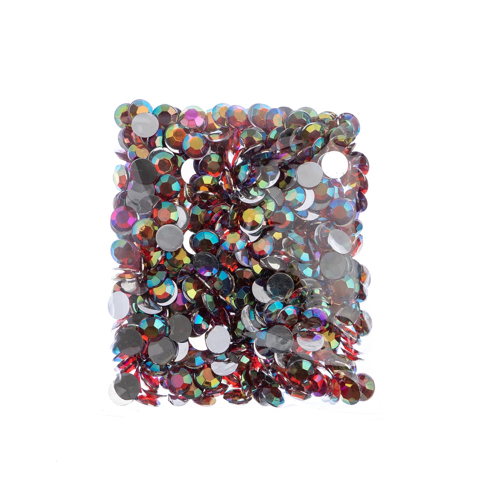 John Bead Acrylic Round Flat Back Rhinestones, 10mm