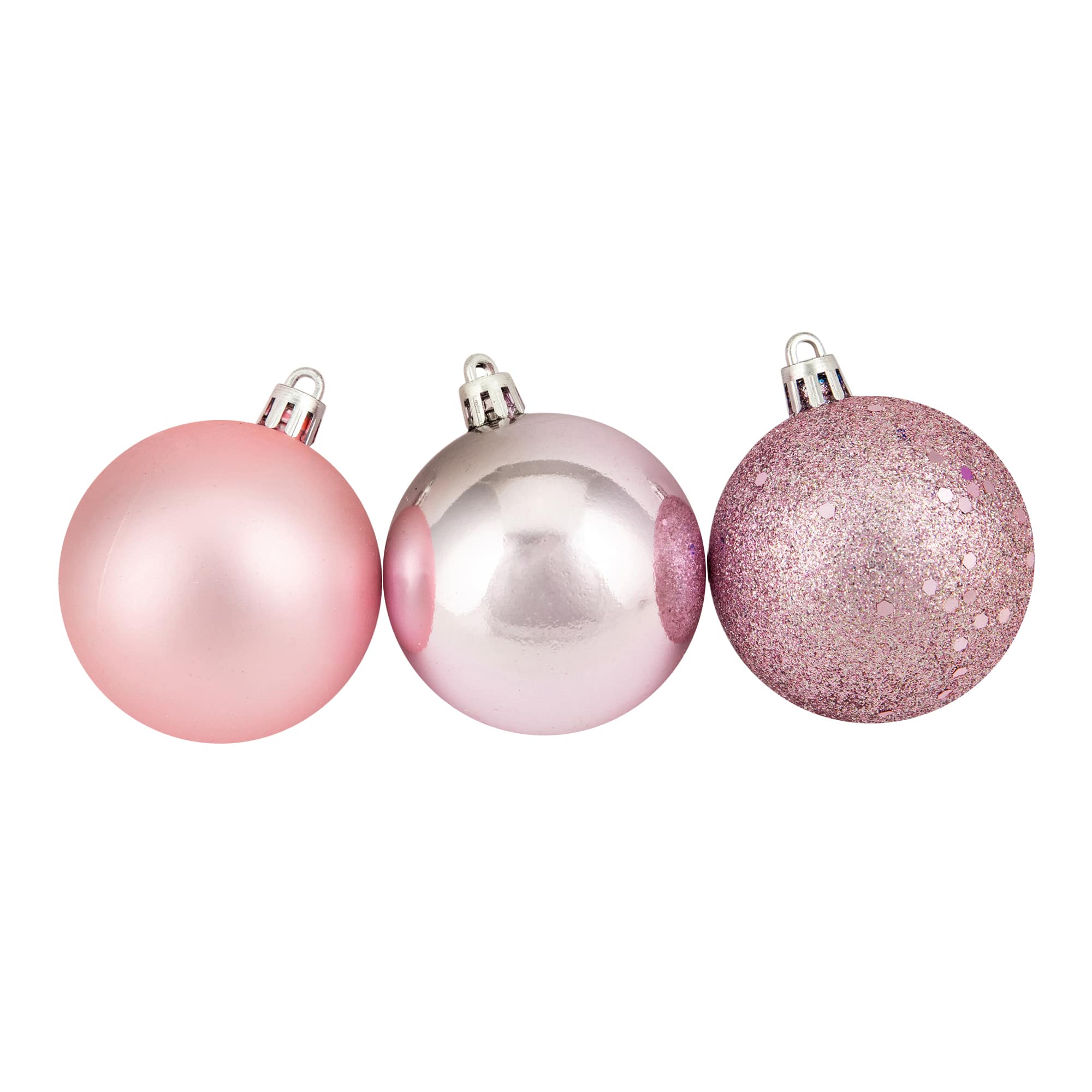 60ct. 2.5" Assorted Colors Shatterproof 3-Finish Christmas Ball Ornaments